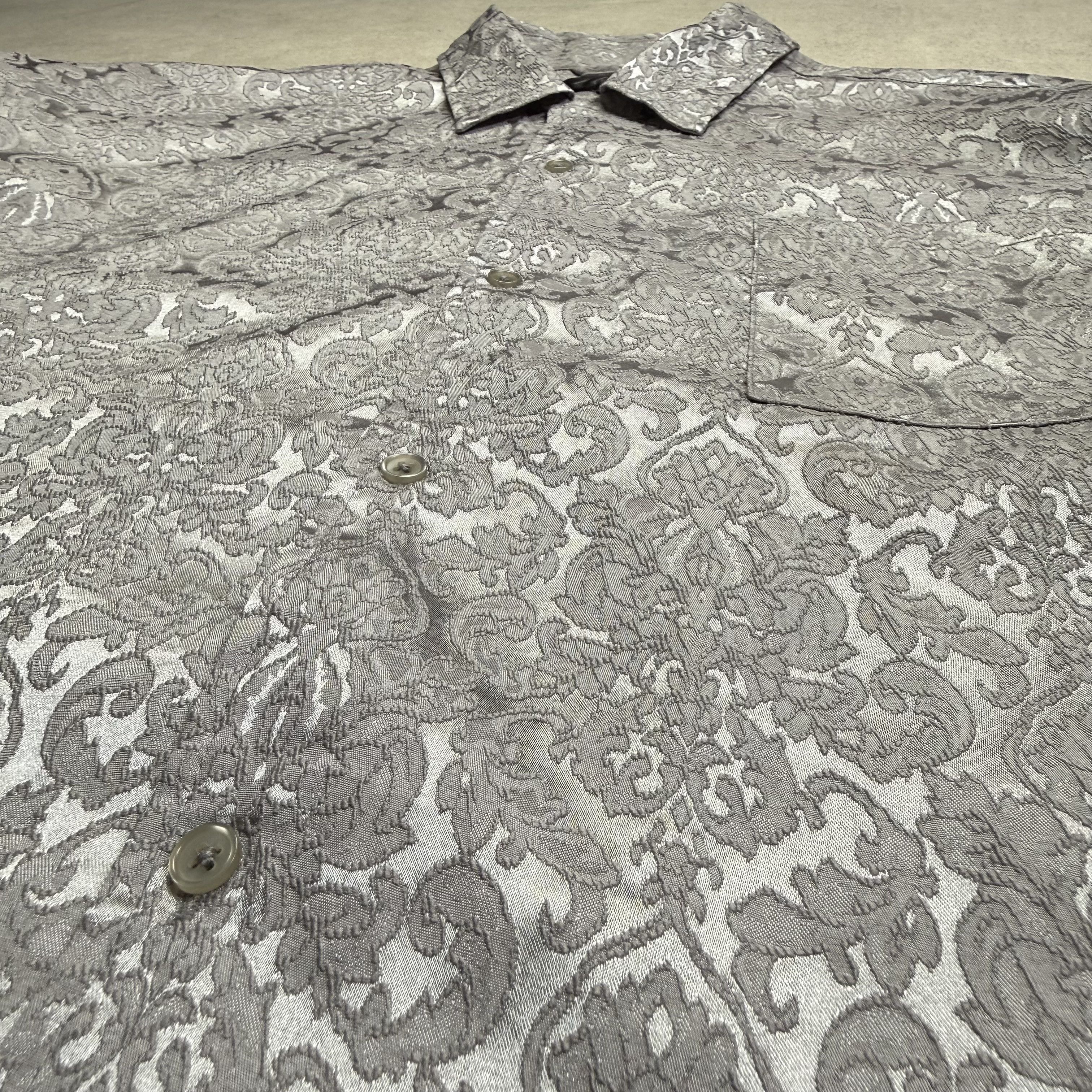 Japanese Brand BENO Brocade Baroque Floral Jacquard Oversized Shirt Size US M / EU 48-50 / 2 - 3 Thumbnail