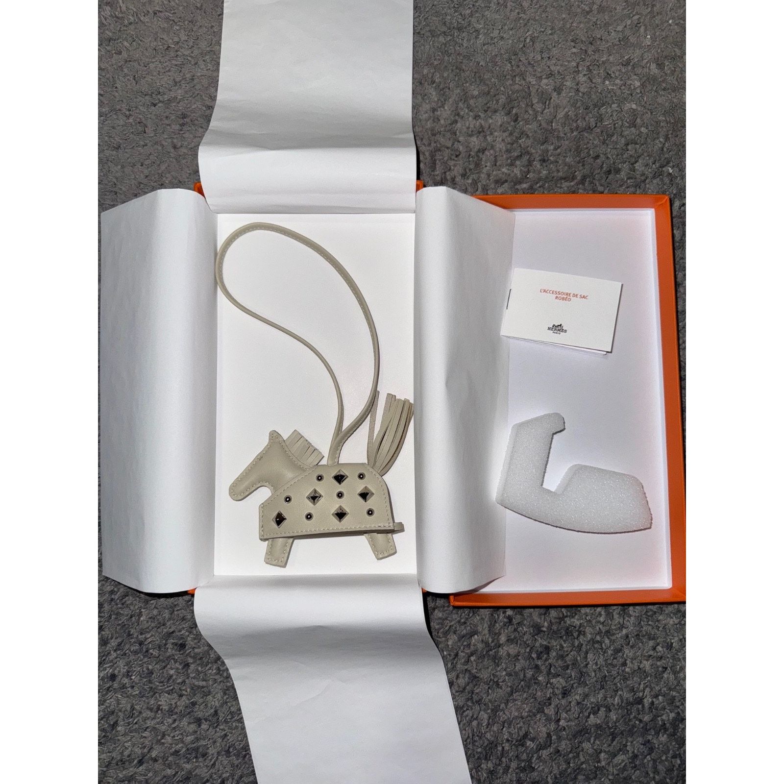 Hermes Hermes Horse Silver Studded Milo Leather Bag Charm Size ONE SIZE - 2 Thumbnail