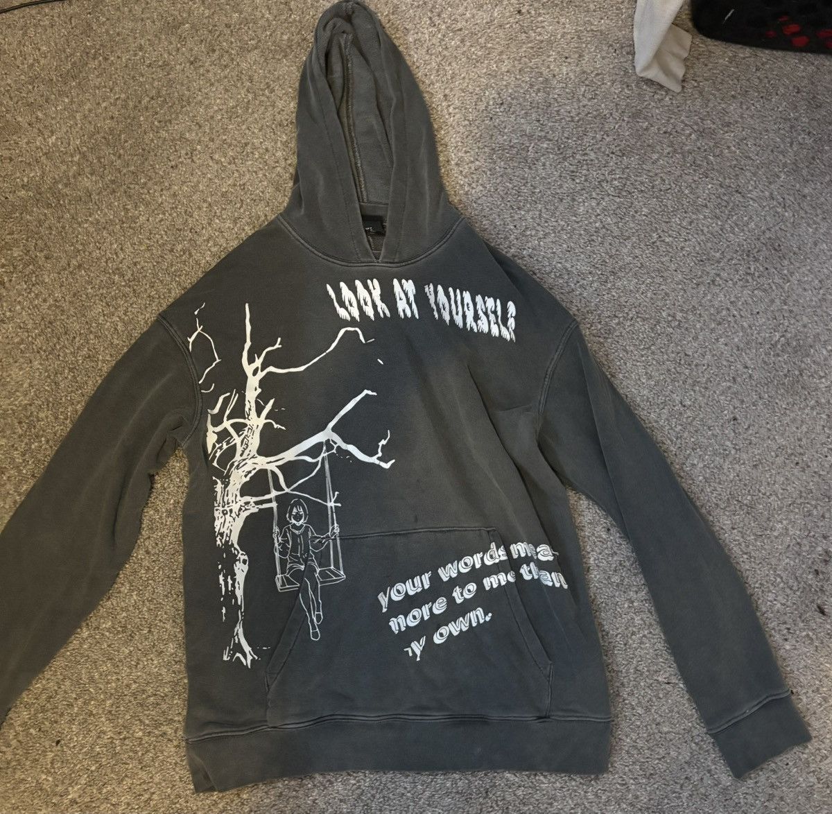 Other Your Words I Cant Look Vintage Hoodie Size US M / EU 48-50 / 2 - 1 Thumbnail