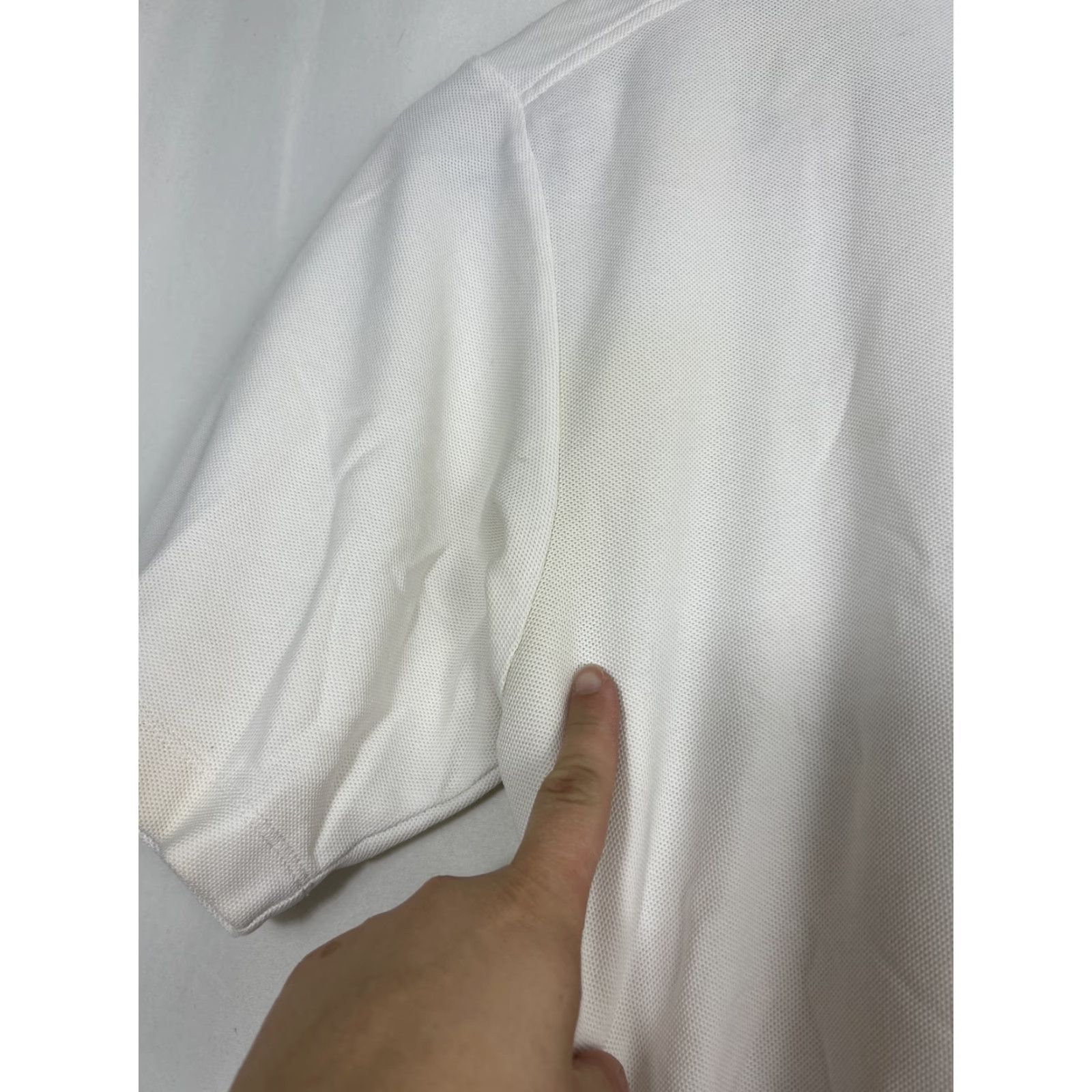Tommy Bahama Tommy Bahama Polo Shirt Mens XL White Pima Cotton Short Sleeve Pullover Stains Terminal Pit Stains - Beach Golf Walking (Regular) M Size US XL / EU 56 / 4 - 4 Thumbnail