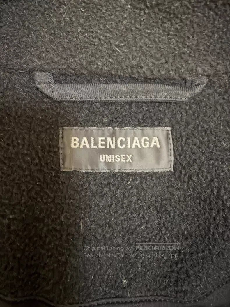 Balenciaga Balenciaga Black Fleece Jacket with Logo Size US M / EU 48-50 / 2 - 3 Thumbnail