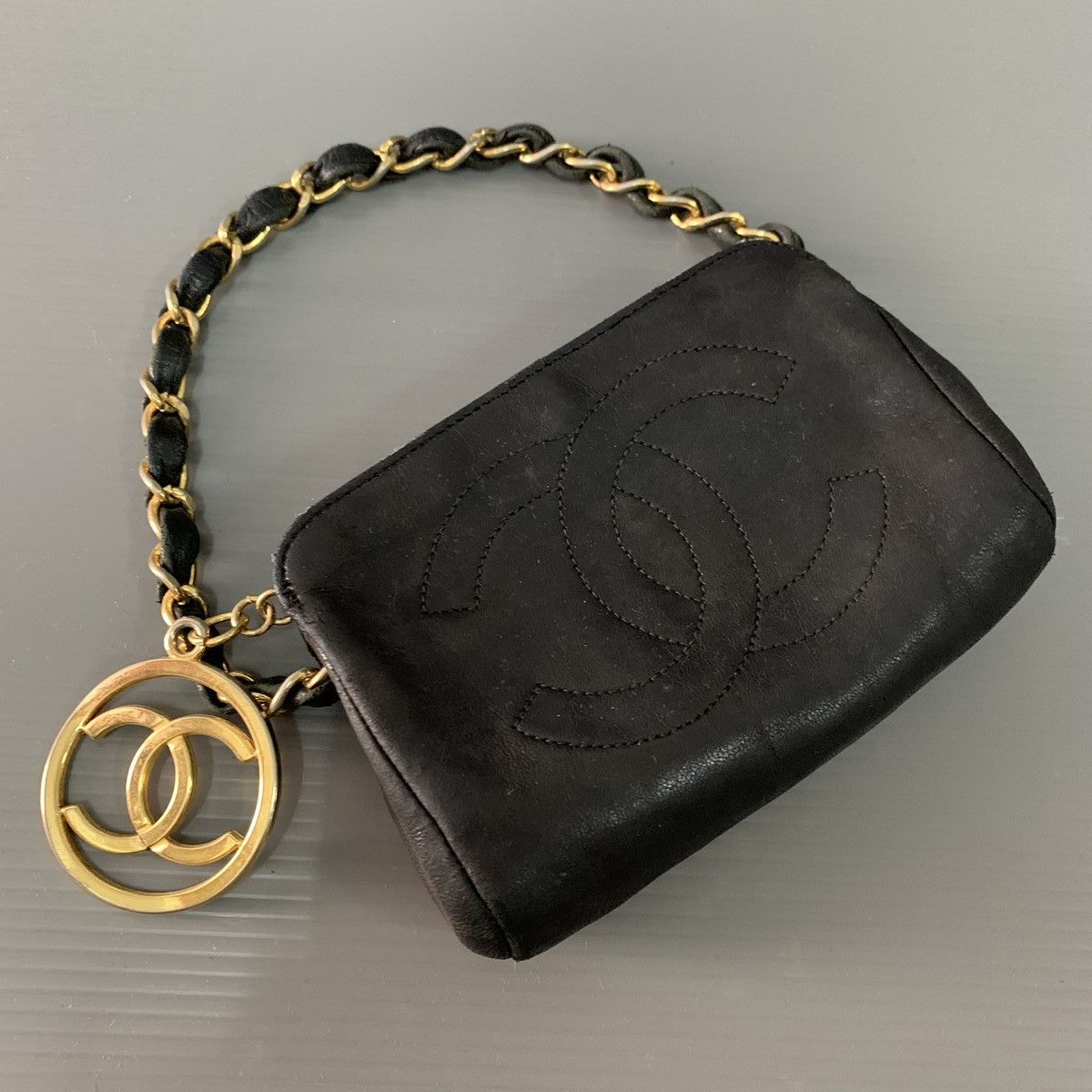 Chanel Chanel Vintage Black Mini Pochette Bag Size ONE SIZE - 10 Thumbnail