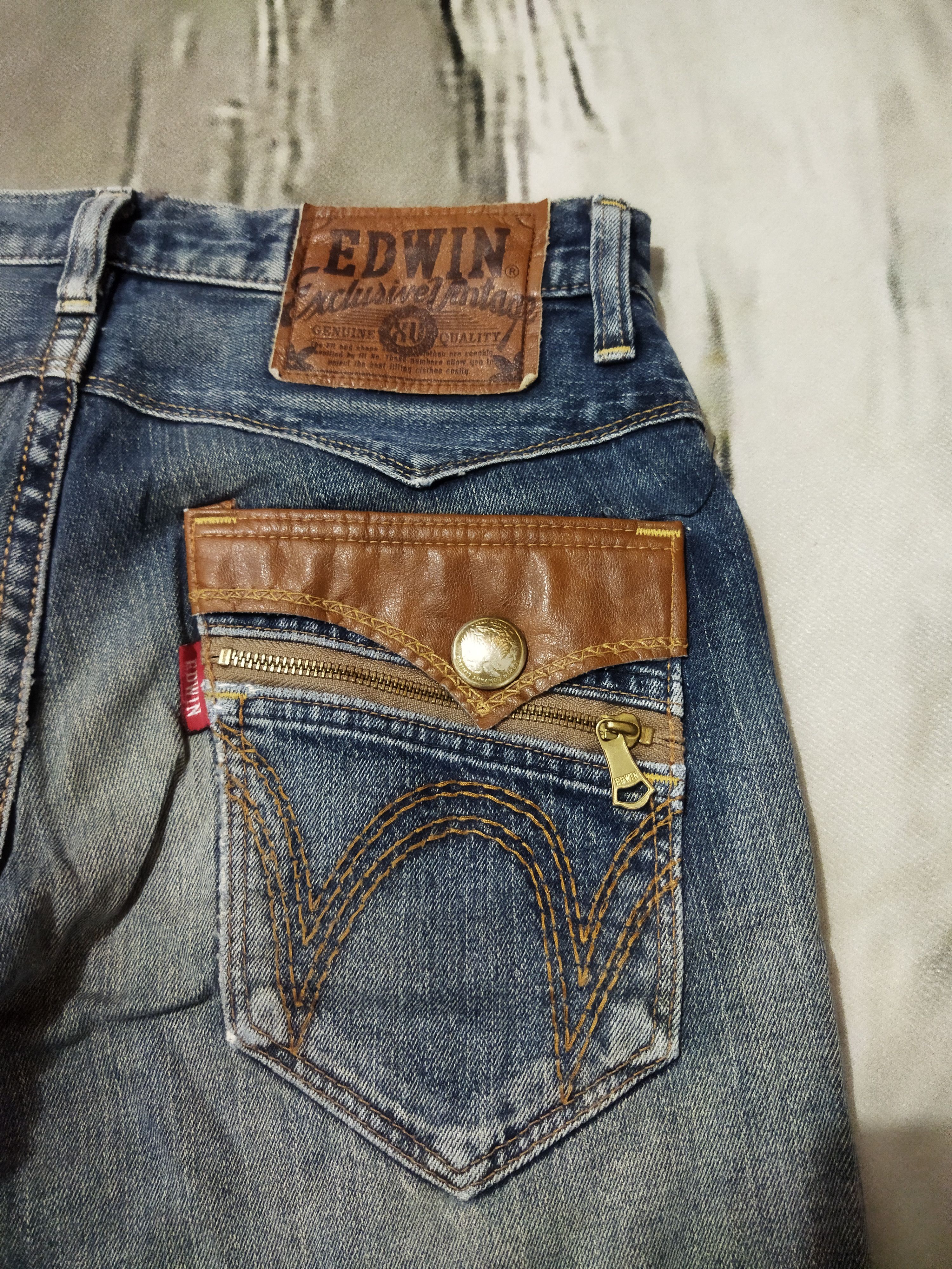 Edwin VINTAGE EDWIN EXS404 DISTRESSED FADED BLUE JEANS PANTS Size US 31 - 11 Thumbnail