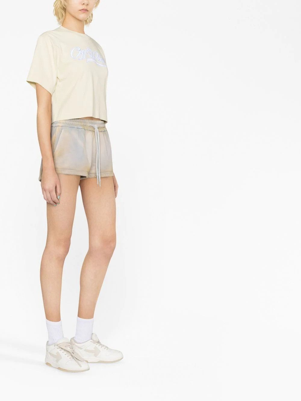Off-White o1gr1nt0425 Laundry Short in Beige Size 25" / US 0 / IT 36 - 3 Thumbnail
