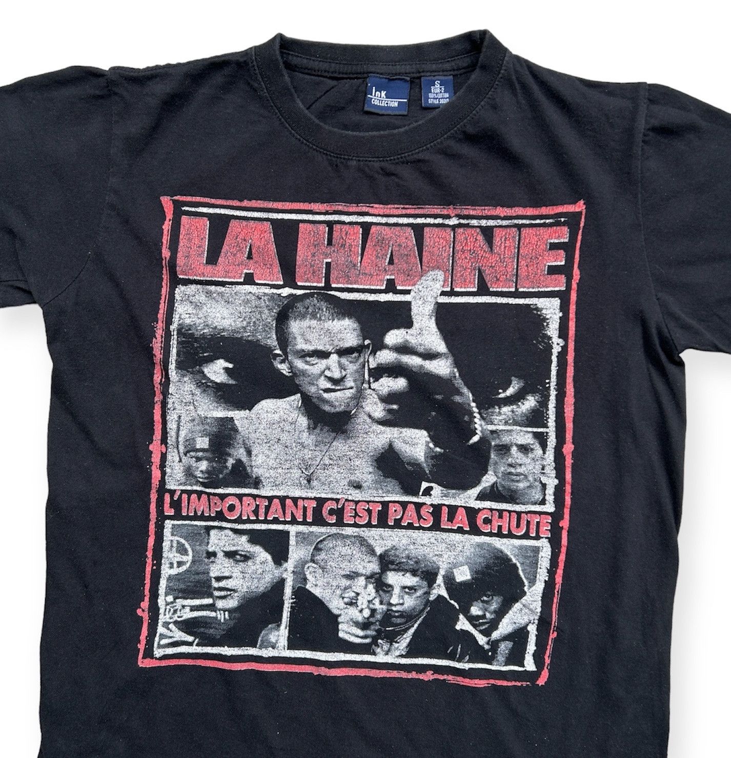 image of Vintage La Haine Movie T-Shirt in Black, Men's (Size Small)