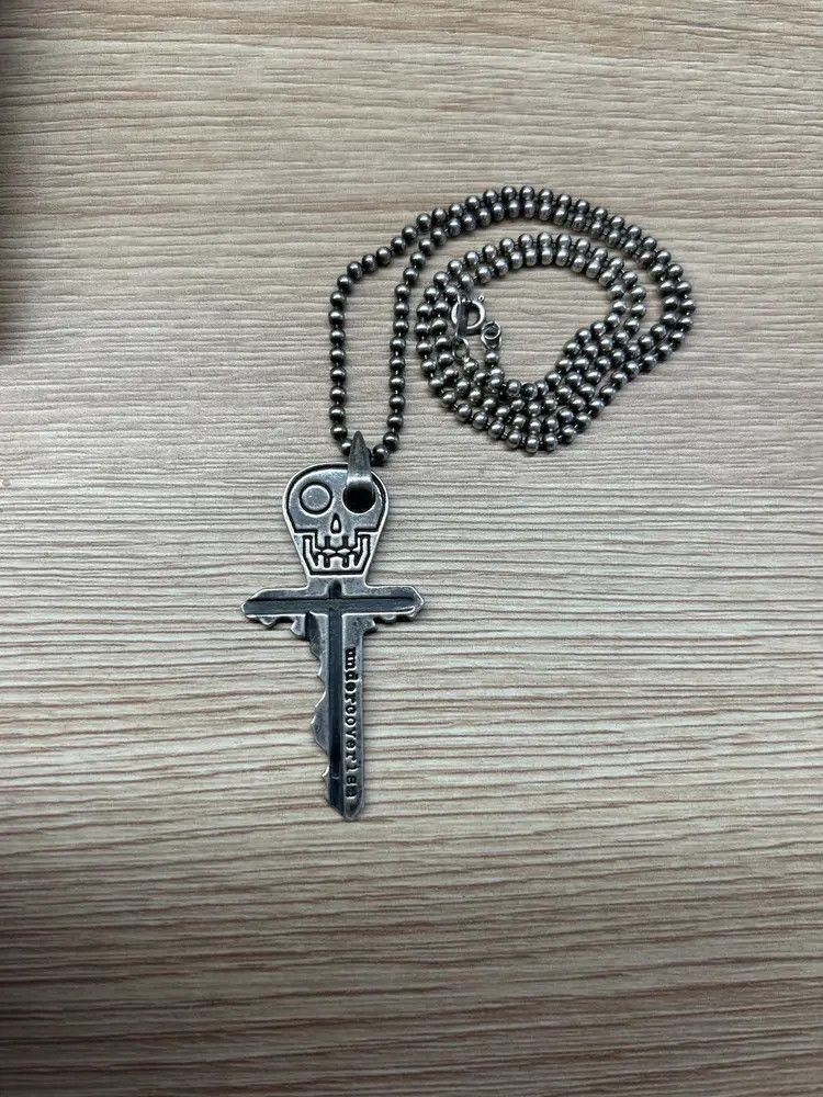 Undercover undercoverism silver skull key cross necklace