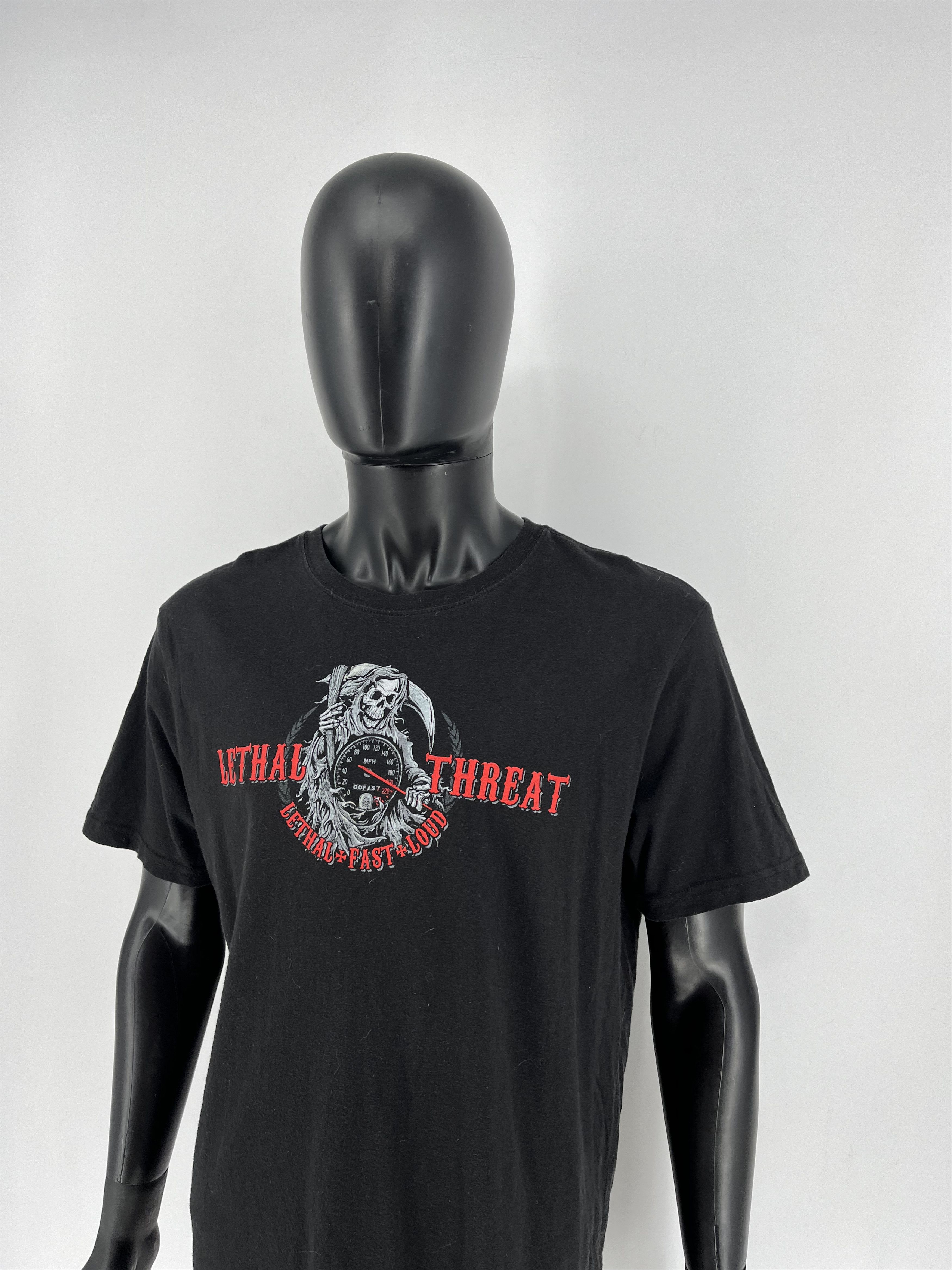 Harley Davidson Lethal Threat MOTORGEAR Skull Motorcycle Biker Speed Doesn’t Size US XL / EU 56 / 4 - 5 Thumbnail
