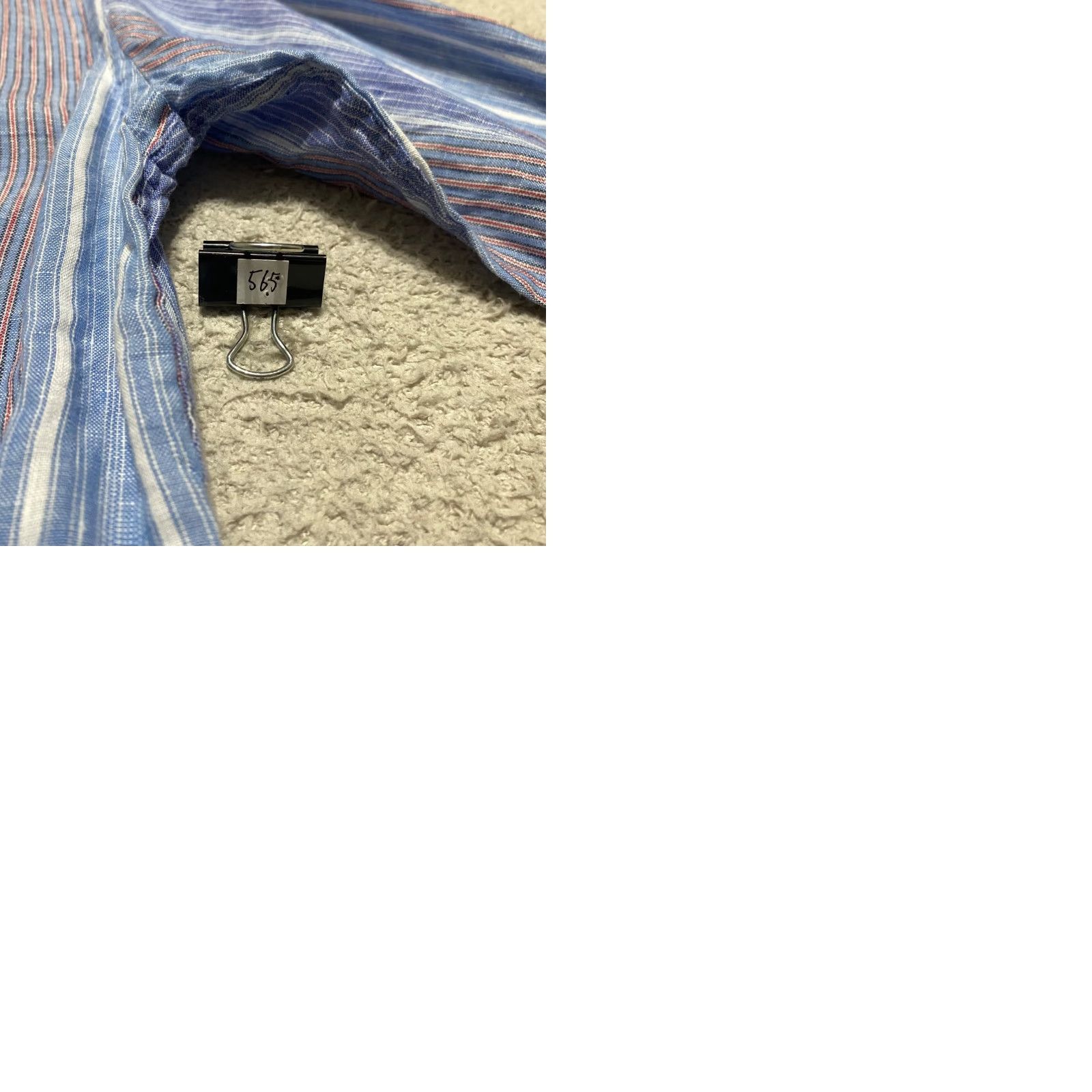 J.McLaughlin J. McLaughlin Shirt Mens Medium Multicolor Striped Button-Front Linen Size US M / EU 48-50 / 2 - 9 Thumbnail