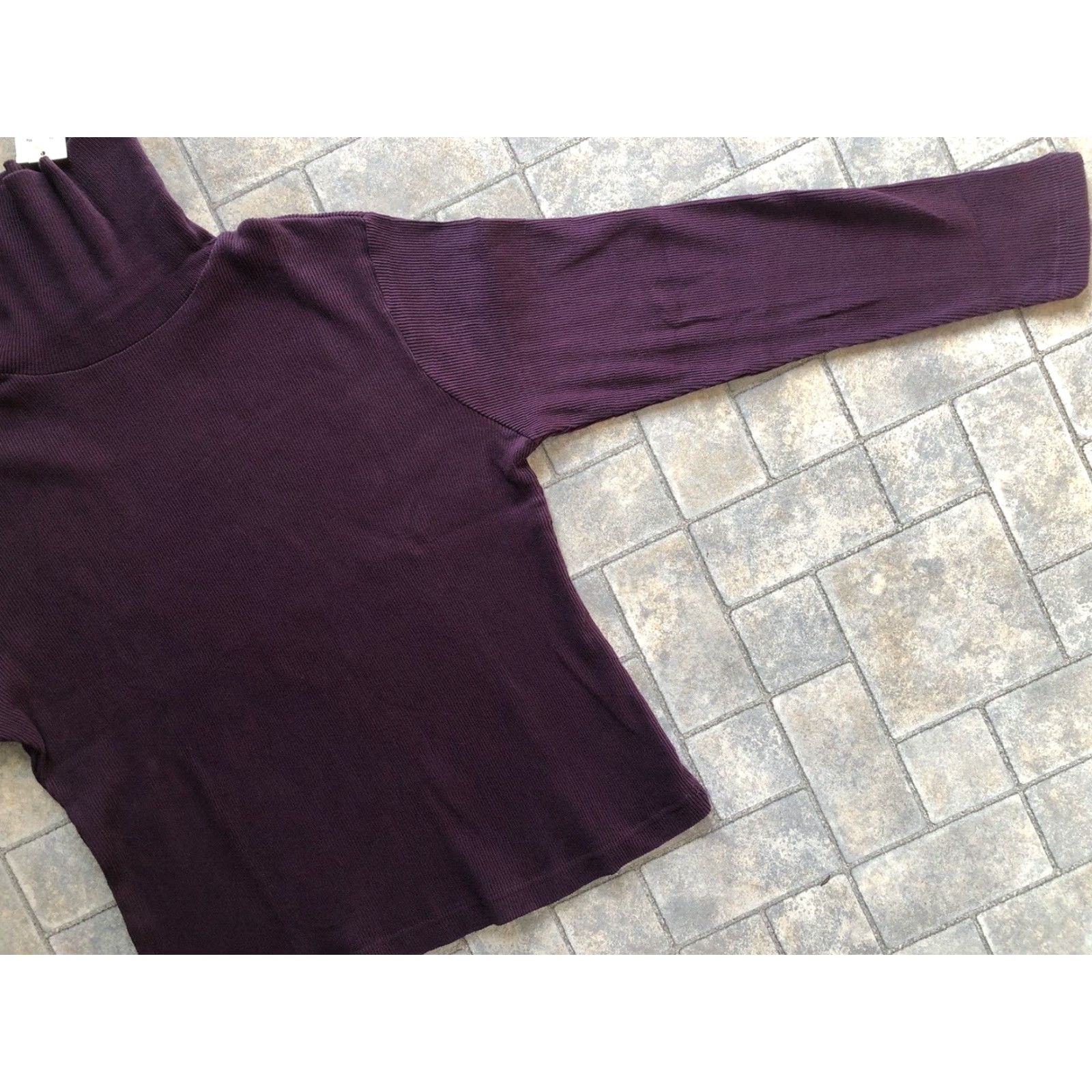Vintage New Signature Expressions Women’s Turtleneck Sweater Purple Size XL 100% Cotton Size XL / US 12-14 / IT 48-50 - 6 Thumbnail