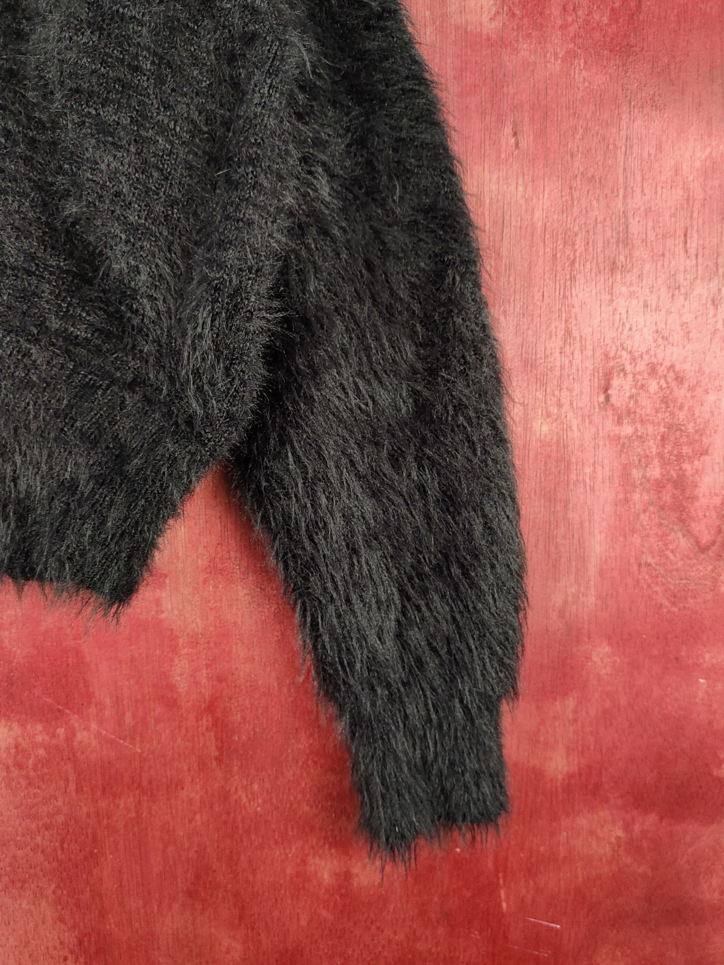 Japanese Brand × Vintage Cecil McBee Black Fur Mohair Knitwear Cardigan #S2073 Size M / US 6-8 / IT 42-44 - 6 Thumbnail