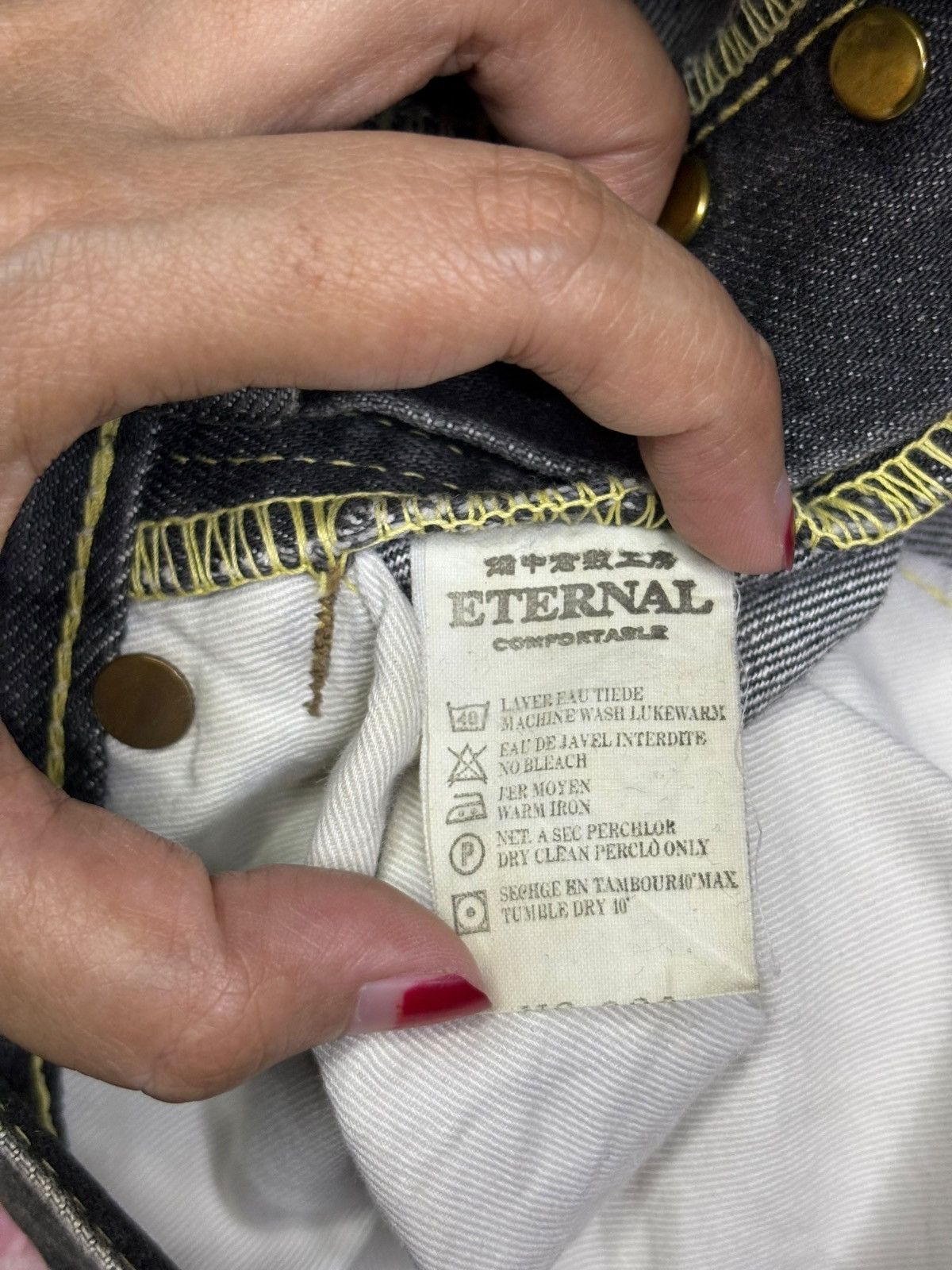 Eternal × Japanese Brand Vintage Japanese Eternal Mud Wash Painted Distressed Jeans Size US 28 / EU 44 - 10 Thumbnail