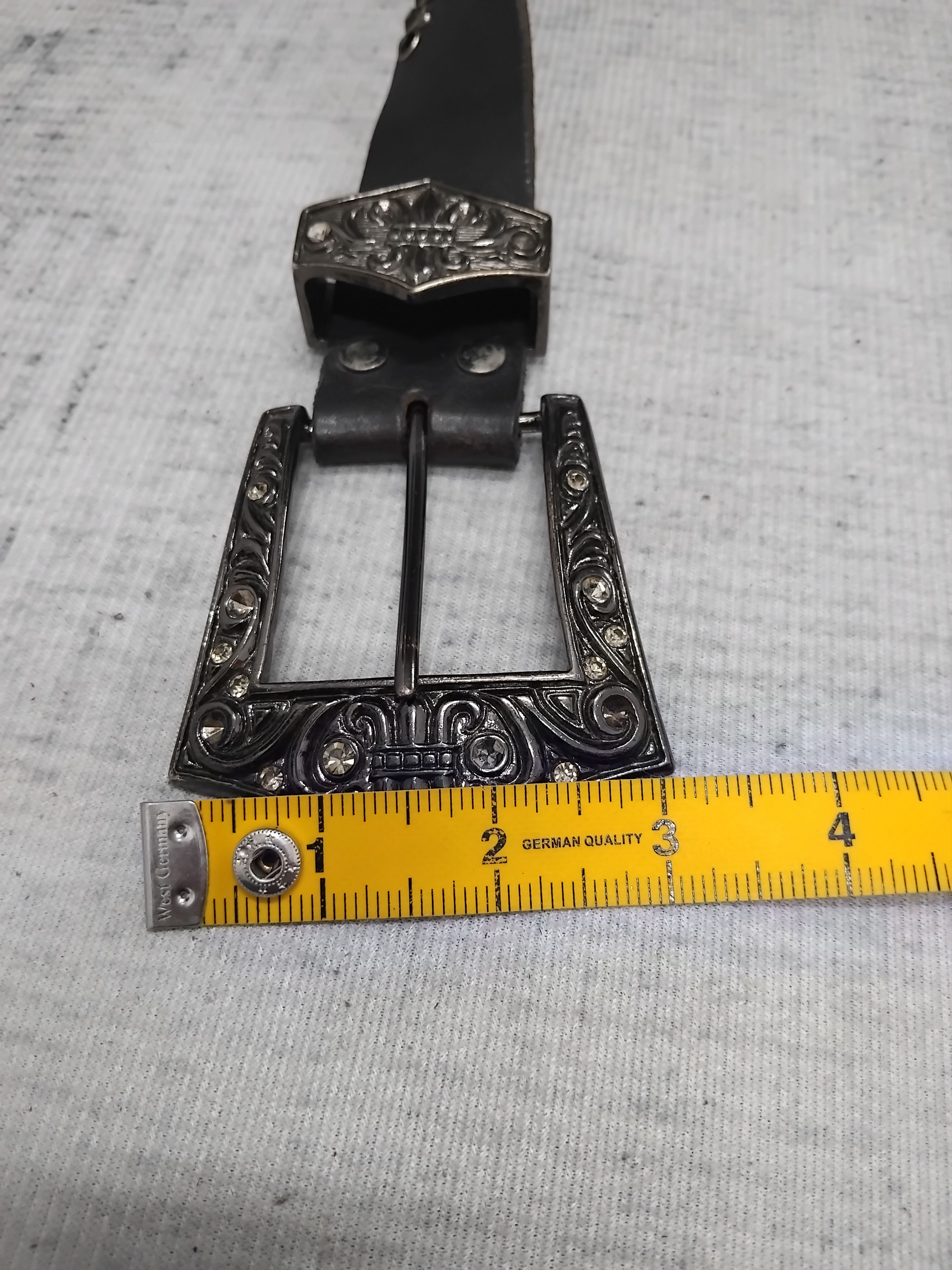 Japanese Brand 💥Diablo punk rock style black colour leather belt Size ONE SIZE - 14 Thumbnail