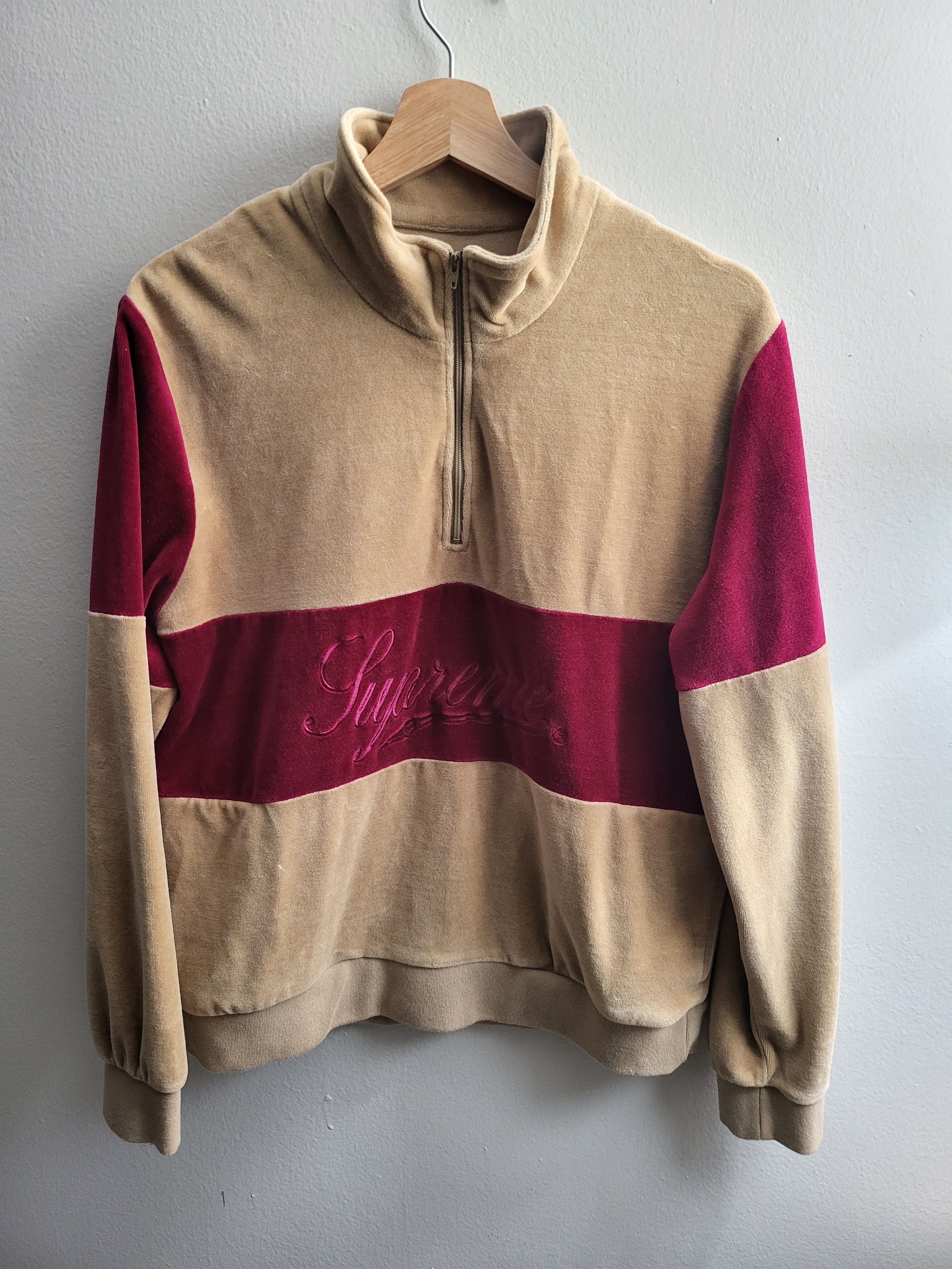 Supreme SS19 Supreme Velour Half Zip | Grailed