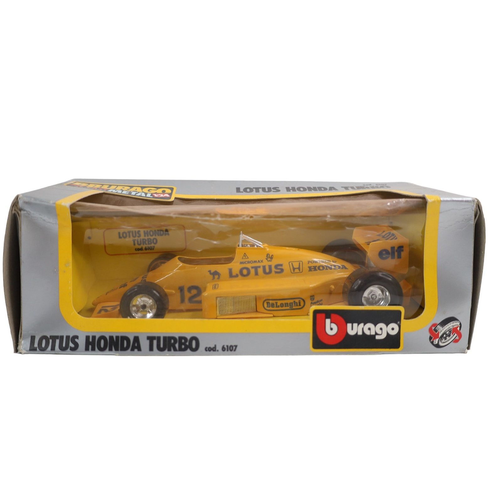 Vintage Vintage Burago Lotus Honda Turbo Die Cast Race Car Toy Size ONE SIZE - 1 Thumbnail