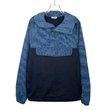 Dior Blue logo old flower stitching hooded sweatshirt jacke