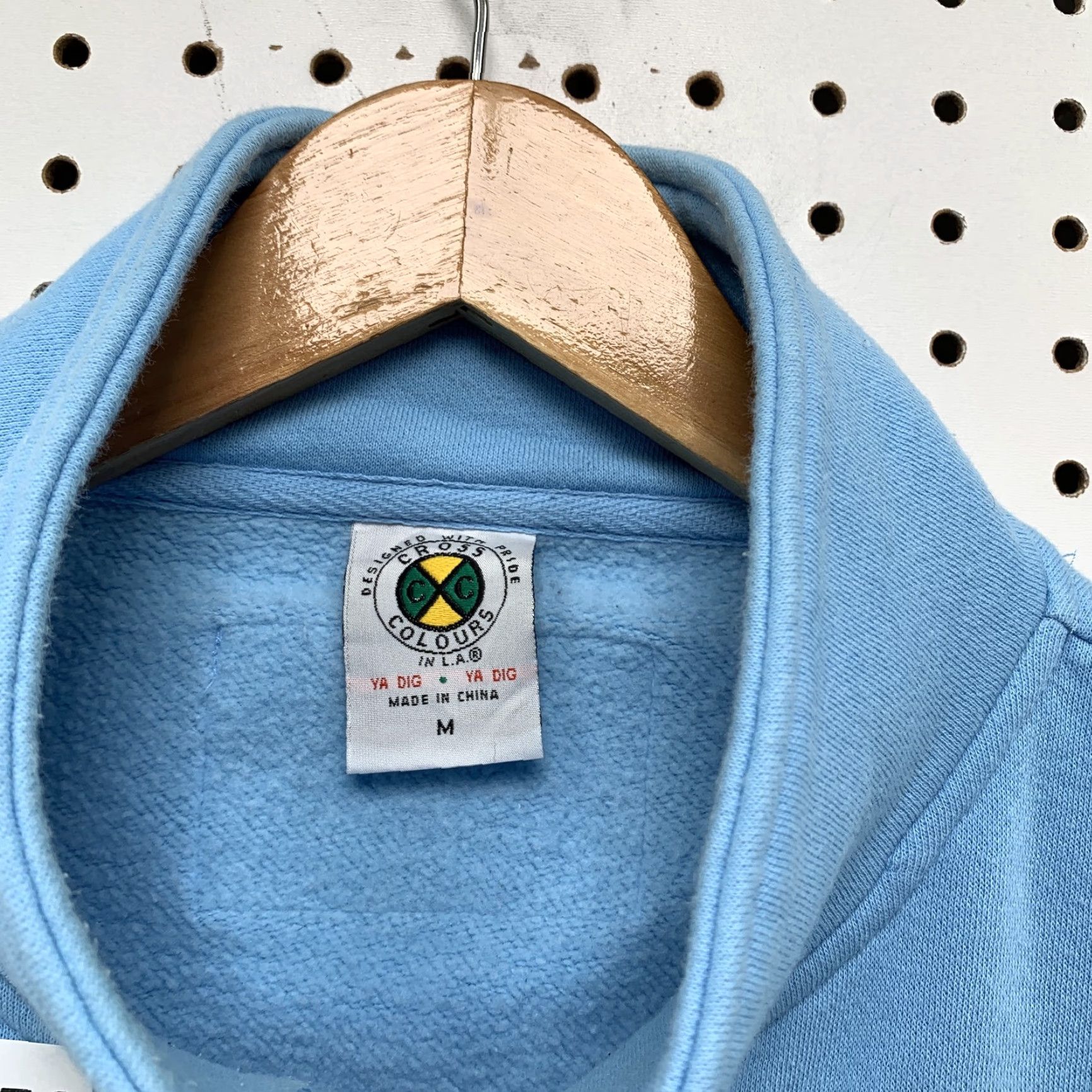 Vintage VINTAGE Cross Colours Fleece Jacket Full Zip Blue Medium Spell Out Logo Womens Size M / US 6-8 / IT 42-44 - 2 Thumbnail