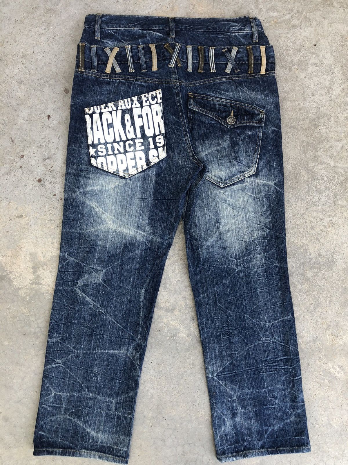 Hysteric Glamour Japanese Back & Forth Double Waist Distressed Jeans Size US 33 - 2 Thumbnail
