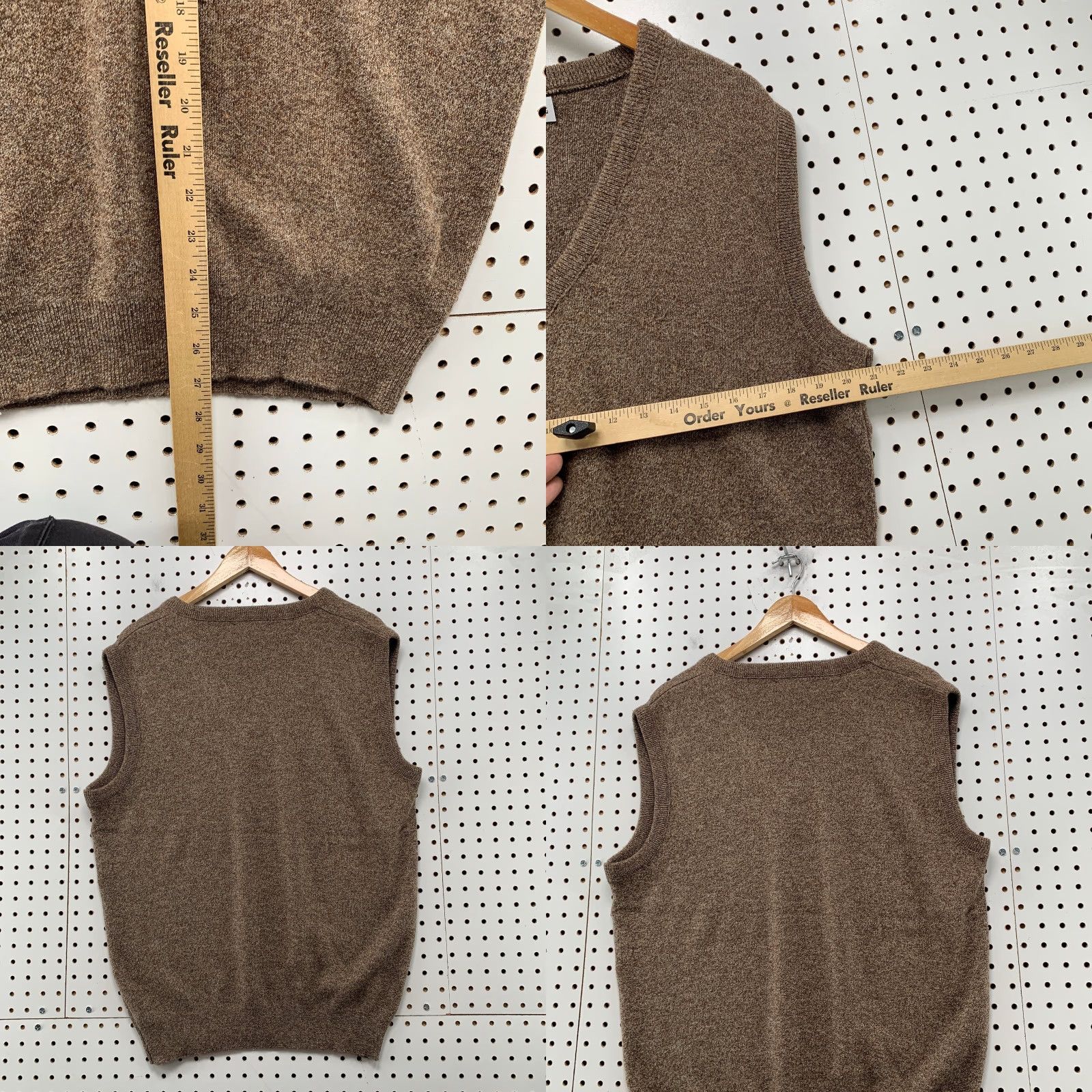 Jantzen Vintage Jantzen Wool V Neck Sweater Mens XLT Tall Brown Sleeveless Grandpa USA Size US XL / EU 56 / 4 - 8 Thumbnail