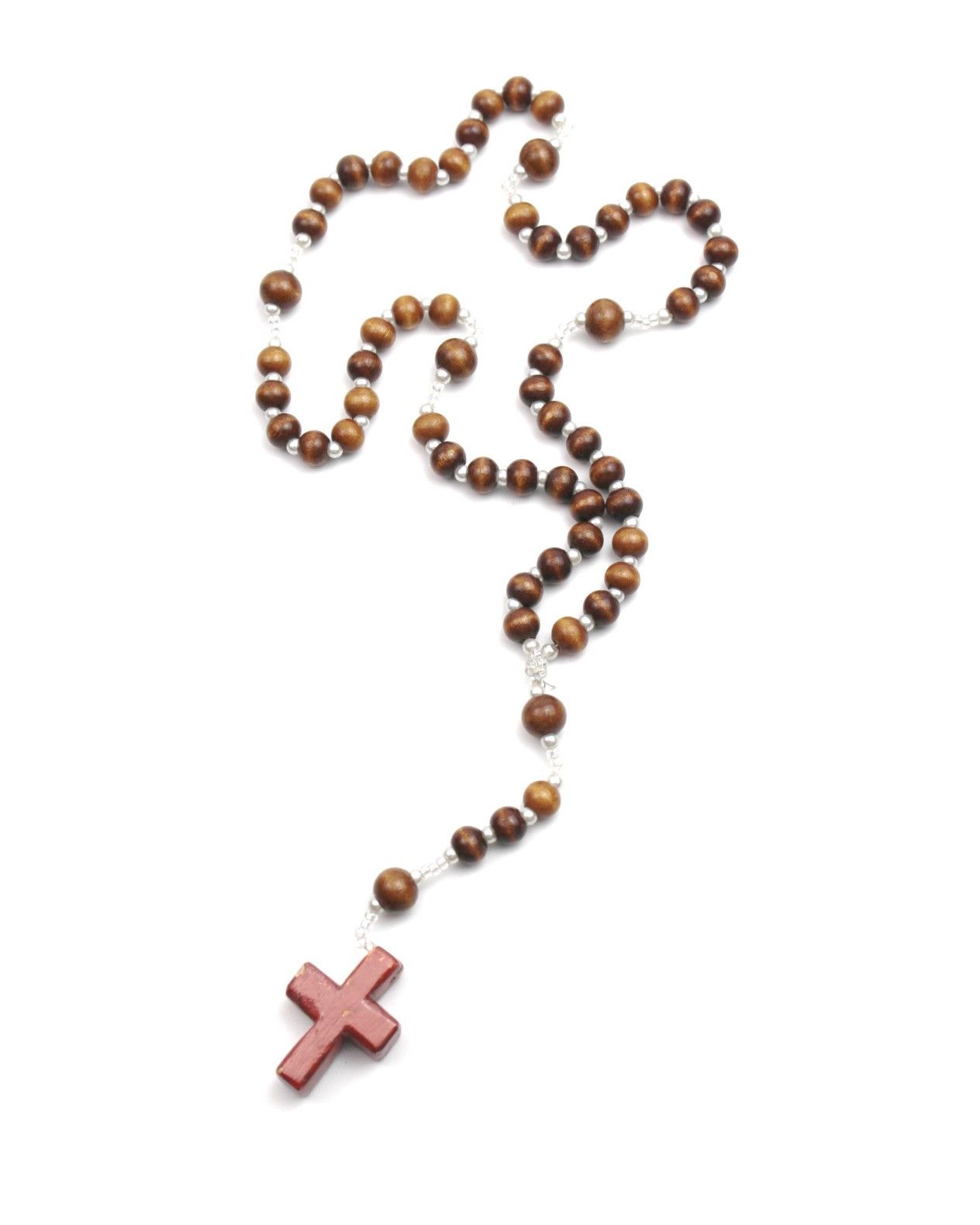 Hysteric Glamour 1990S EUROPEAN ROSARY BEADS – RED WOOD CROSS NECKLACE Size ONE SIZE - 3 Thumbnail