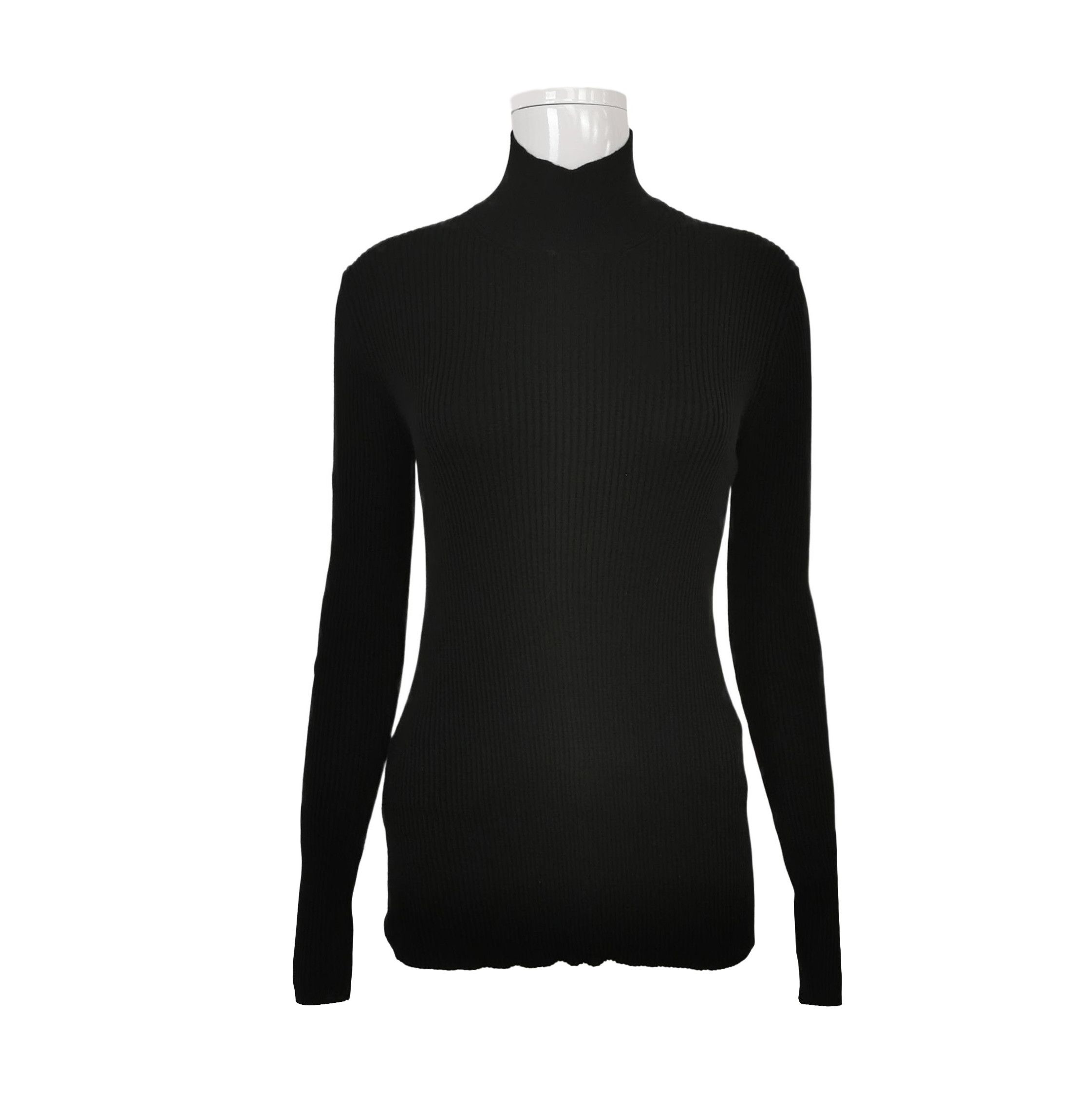 Prada Prada Black Ribbed Turtleneck Sweater 0089 Size M / US 6-8 / IT 42-44 - 1 Thumbnail