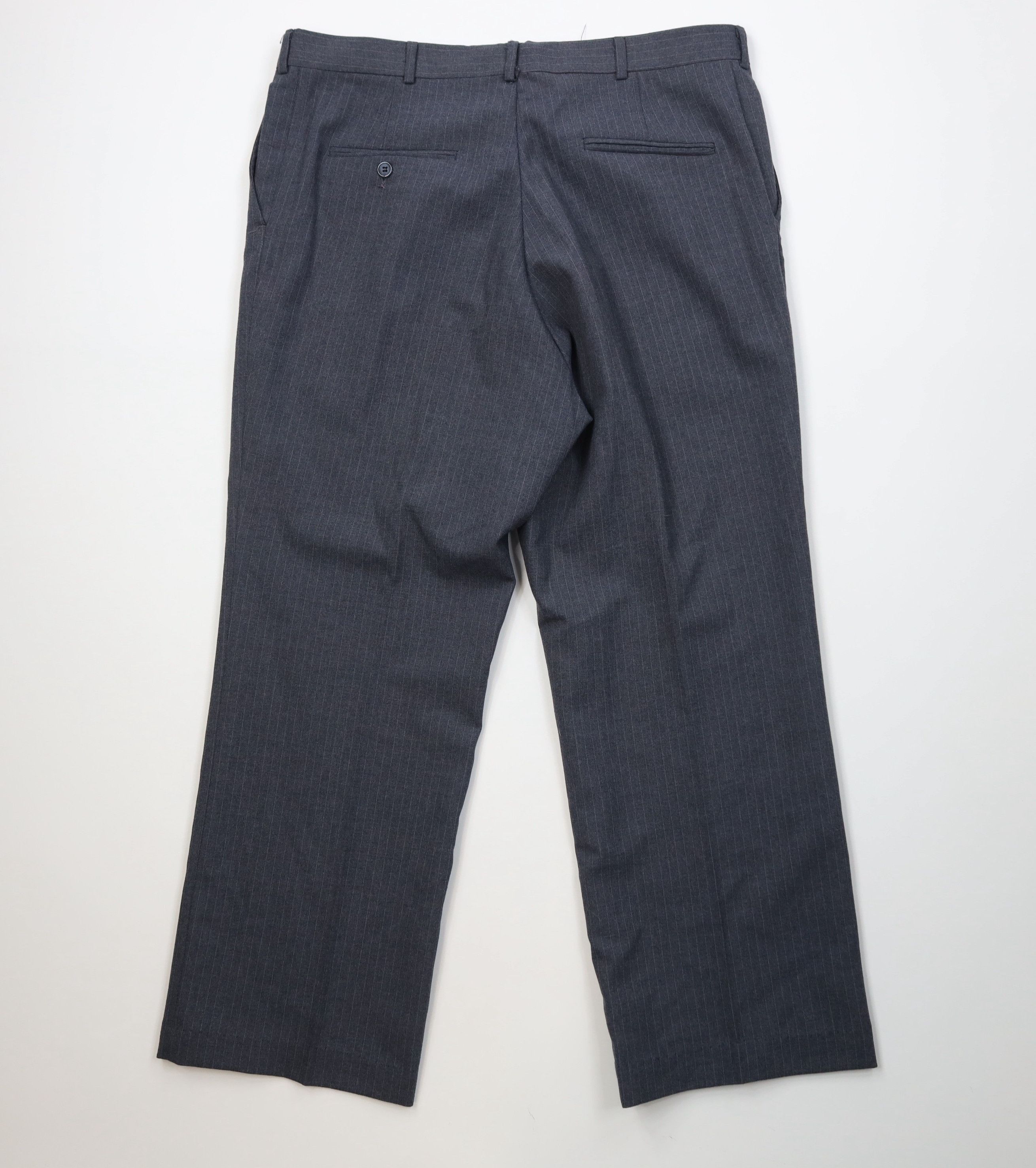 Vintage Vintage 70s Streetwear Pinstriped Knit Wide Leg Chino Pants Size US 38 / EU 54 - 7 Thumbnail