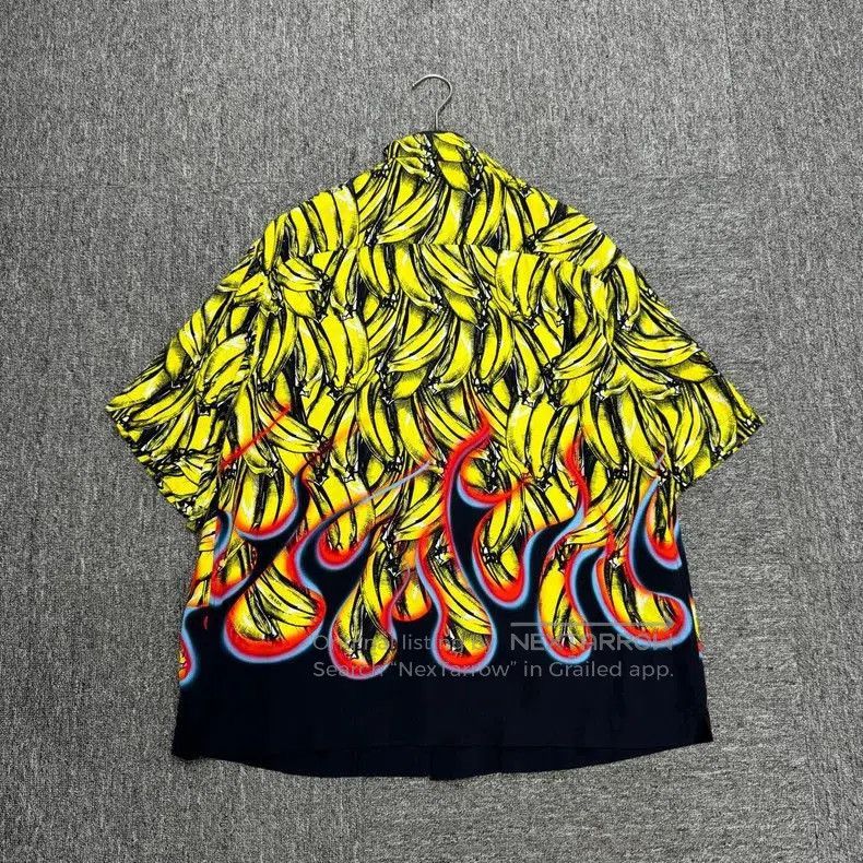 Prada Prada Banana Flame Shirt Short sleeve-zp. Size US L / EU 52-54 / 3 - 2 Thumbnail