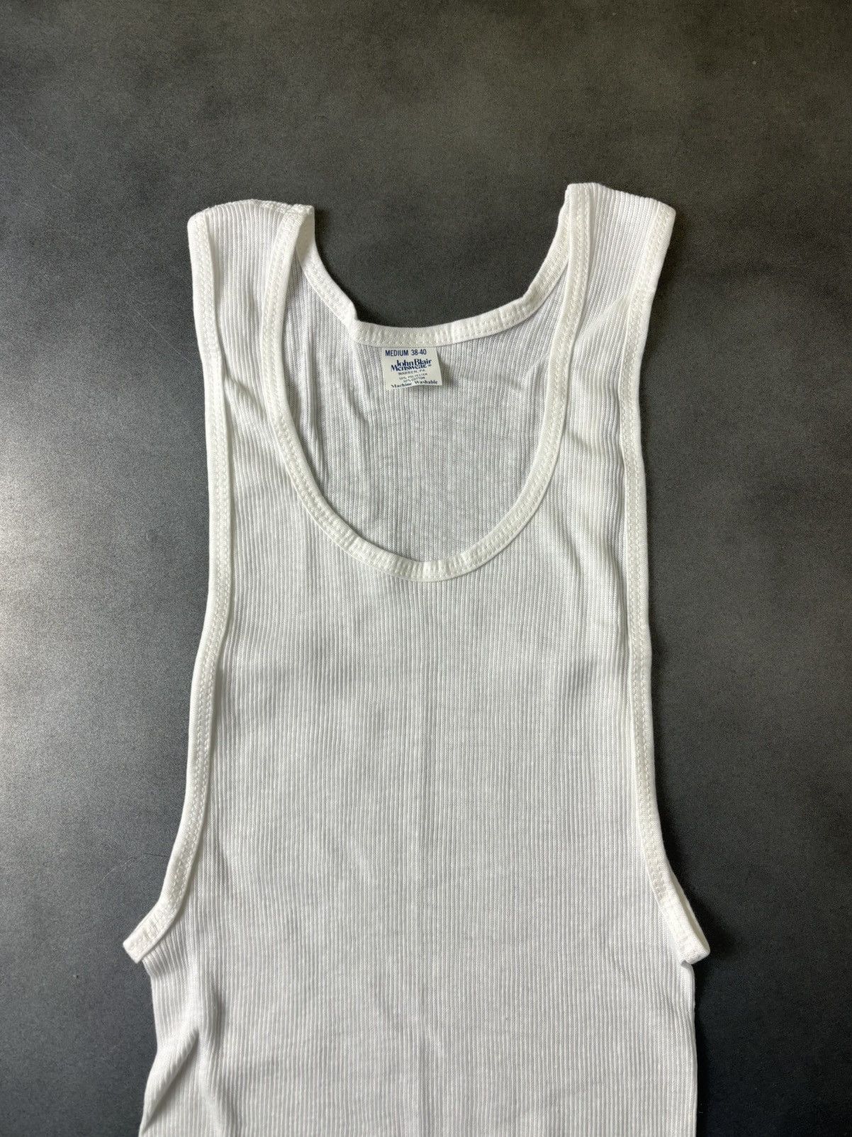 Vintage 2 Pairs Deadstock 1980s Vintage Tank Tops Made in USA Mens Size US M / EU 48-50 / 2 - 3 Thumbnail