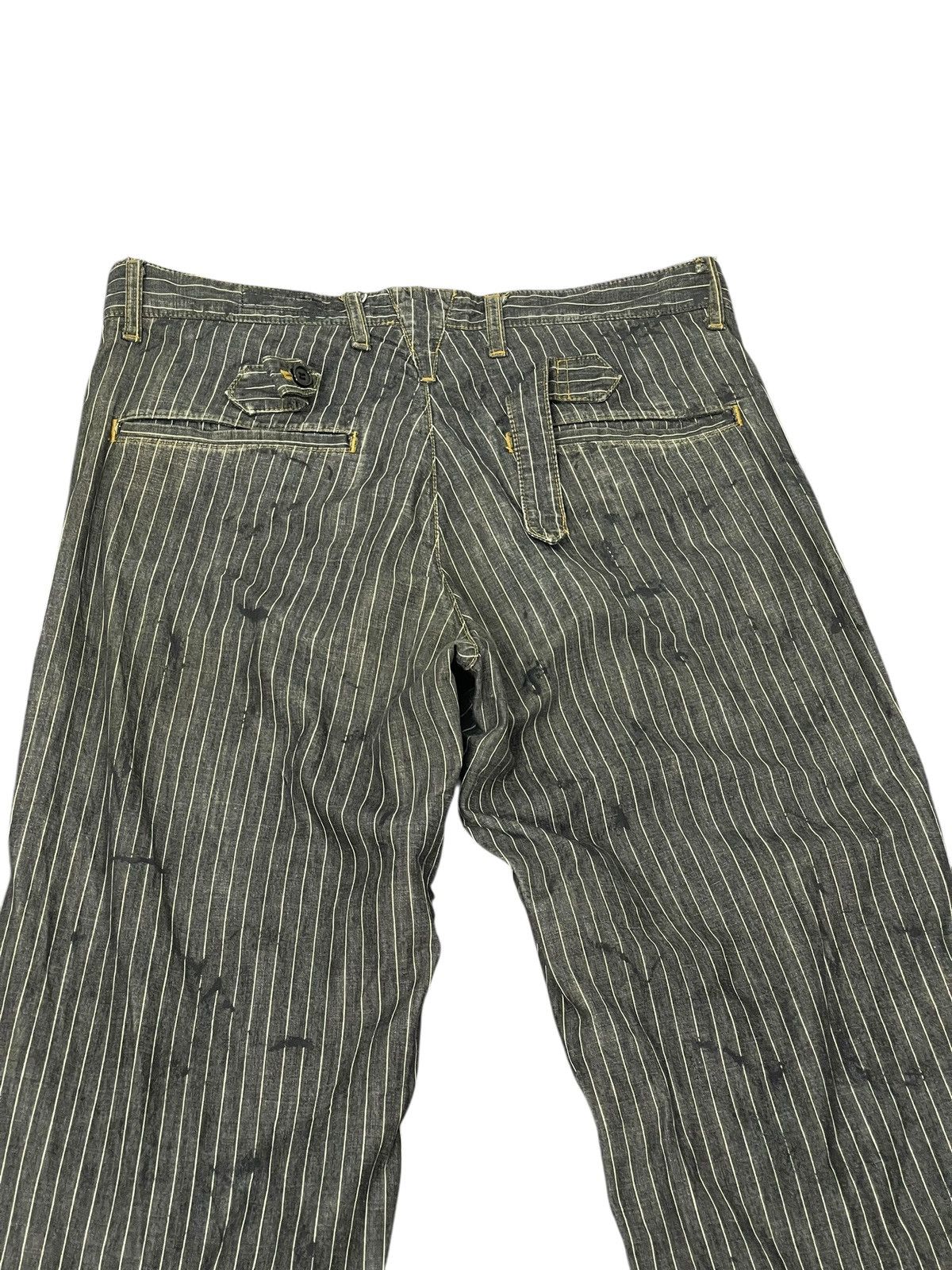 Zucca Thin Denim Zucca Striped Painter Relax Pant 2🟦2 Size US 31 - 1 Thumbnail