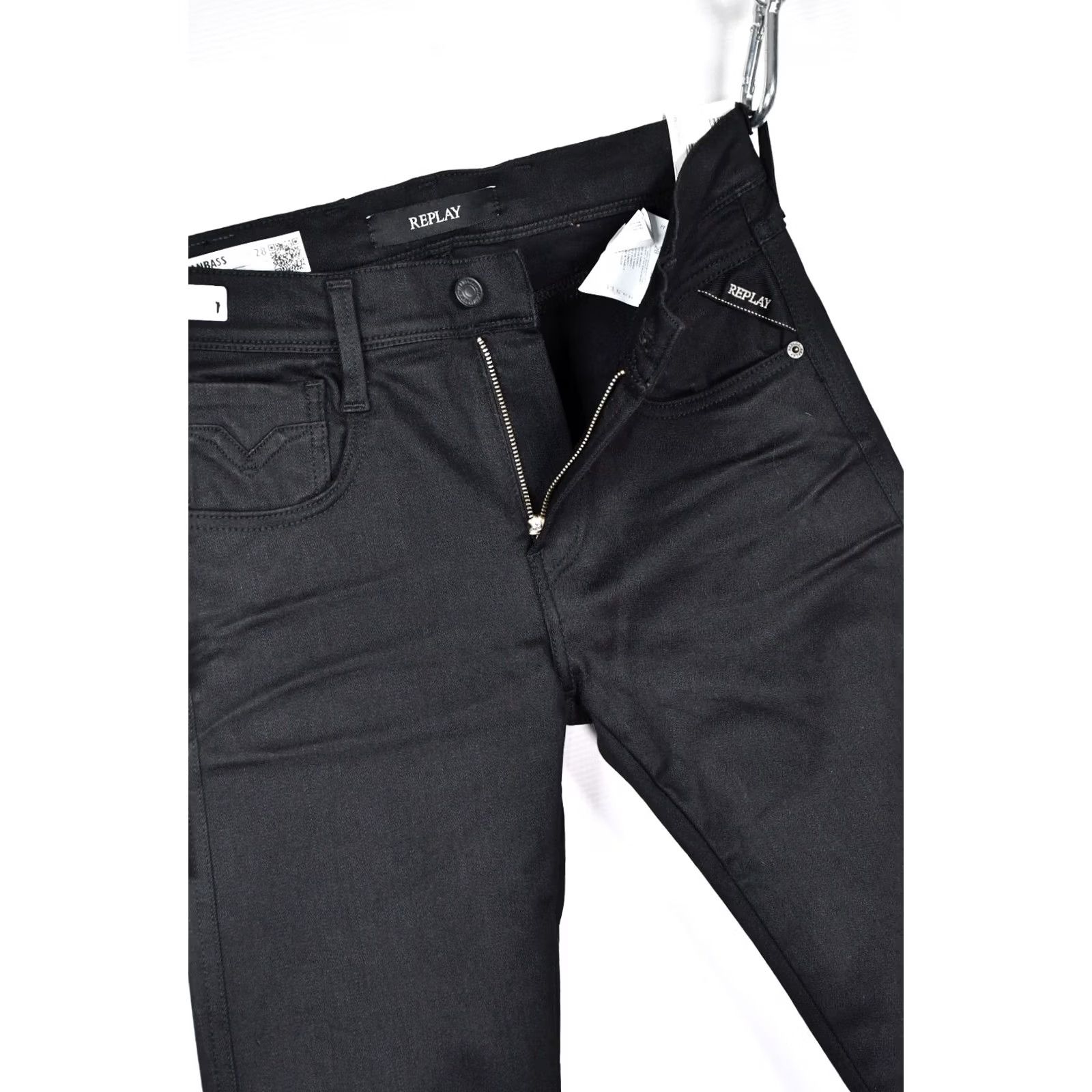 Replay Replay Hyperflex Anbass Black Stretch Denim Skinny Jeans Men W28 L32 Slim Casual Modern Retail Size US 28 / EU 44 - 6 Thumbnail
