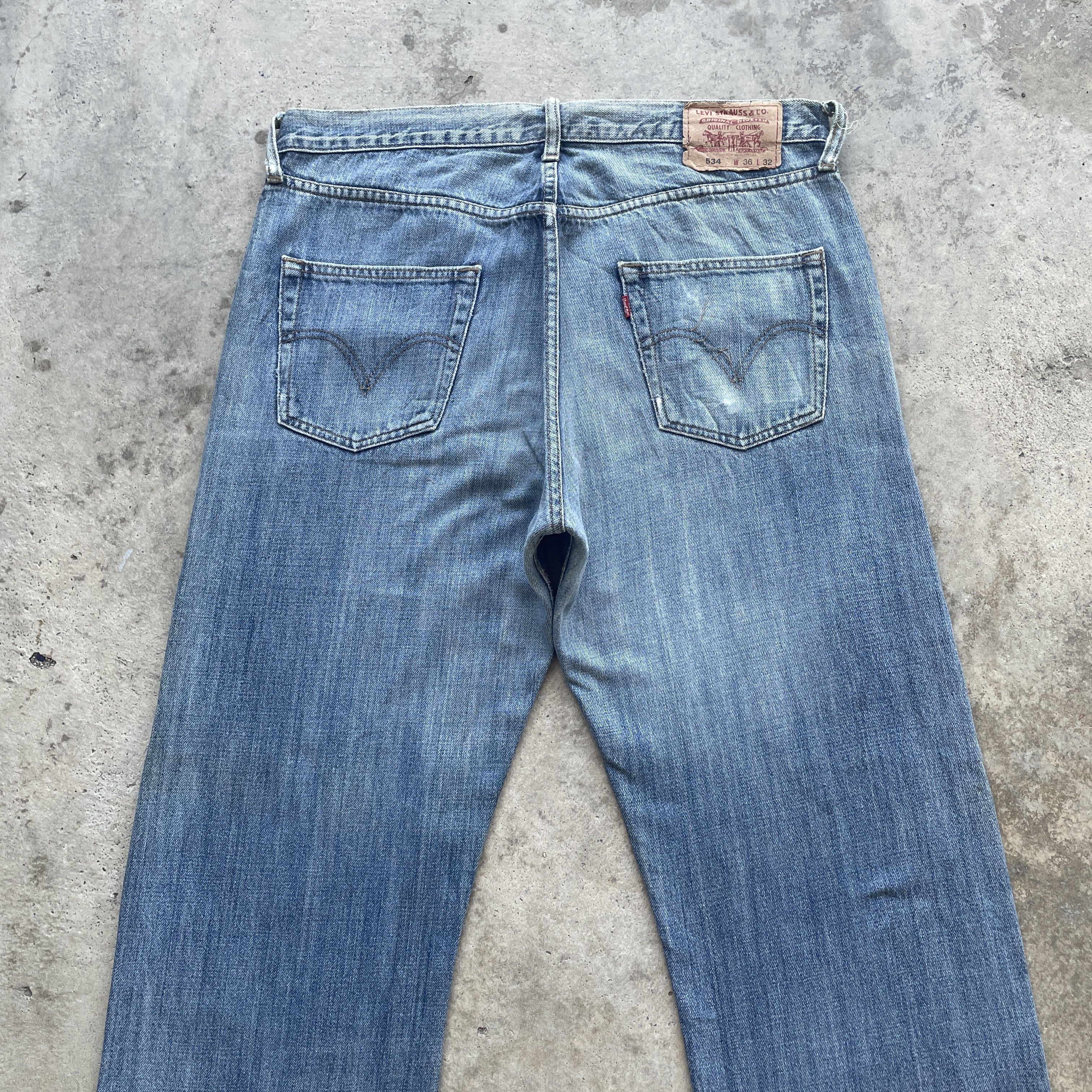 Levi's W36 Vintage Levi’s 534 Faded Relaxed Distressed Jeans Pants Size US 36 / EU 52 - 9 Thumbnail