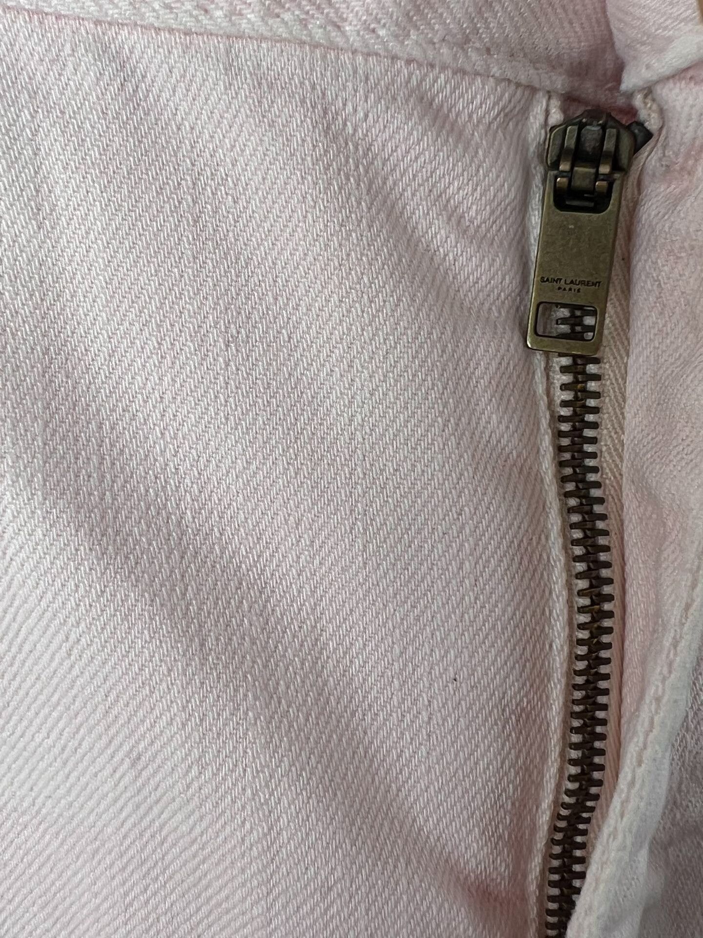 Yves Saint Laurent YSL Men's Light Pink Denim Pants D02 Size US 31 - 3 Thumbnail