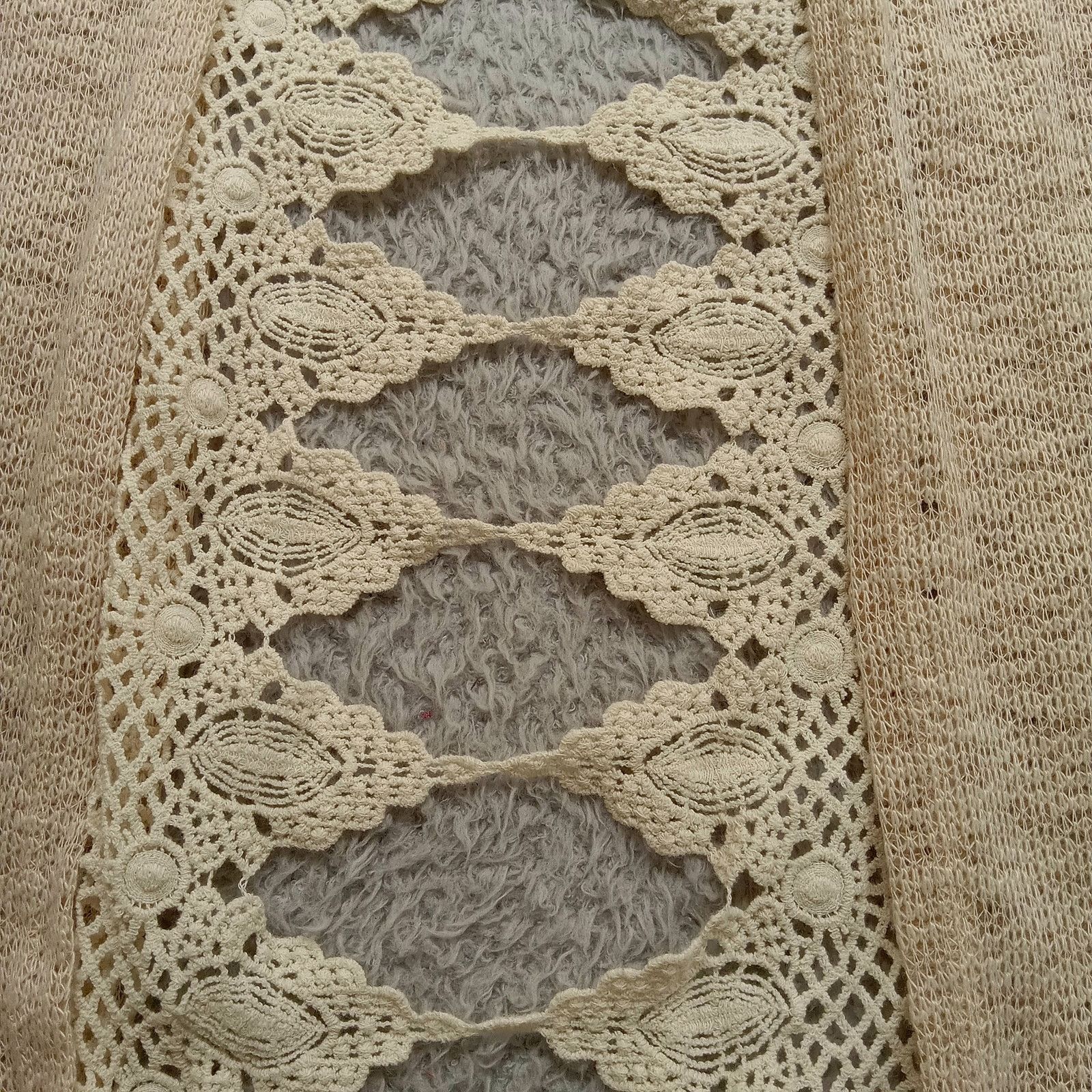 & Other Stories Orange Creek Hooded Sweater S Women's Crochet Cardigan Beige Size S / US 4 / IT 40 - 2 Thumbnail