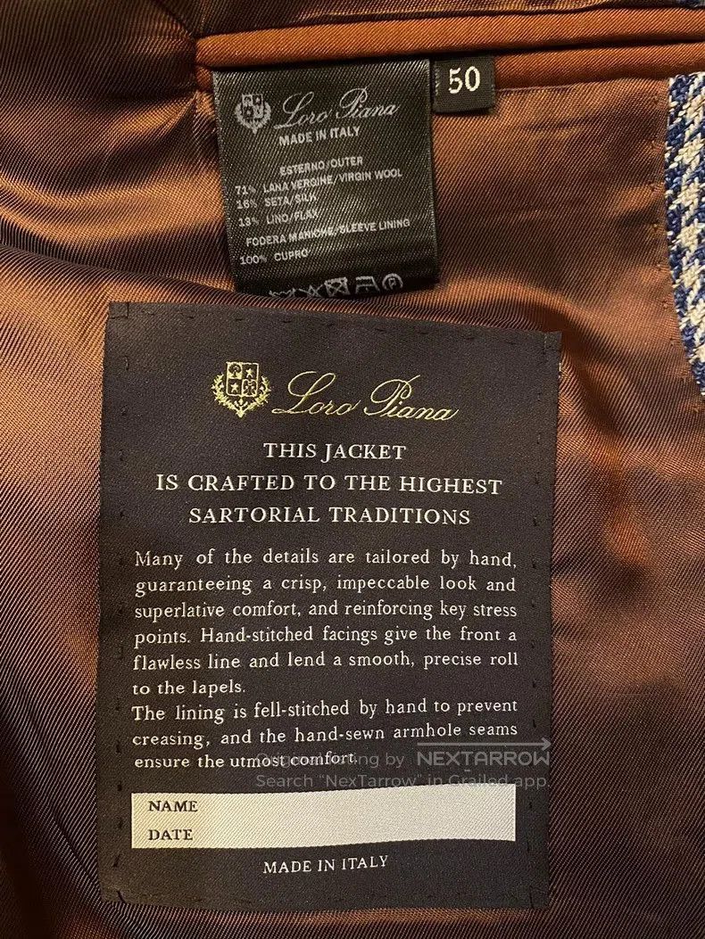 Loro Piana LoroPiana Handmade Waterproof Blazer Jacket. Size US L / EU 52-54 / 3 - 8 Thumbnail