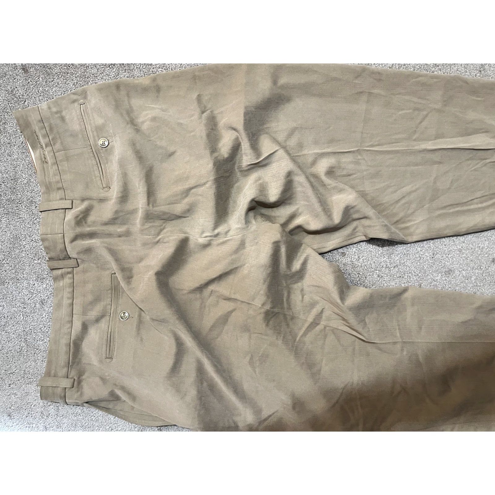 Tommy Bahama Tommy Bahama Pants Mens Size 40x30 Brown Khaki Silk Rayon Blend Chino Size US 40 / EU 56 - 4 Thumbnail
