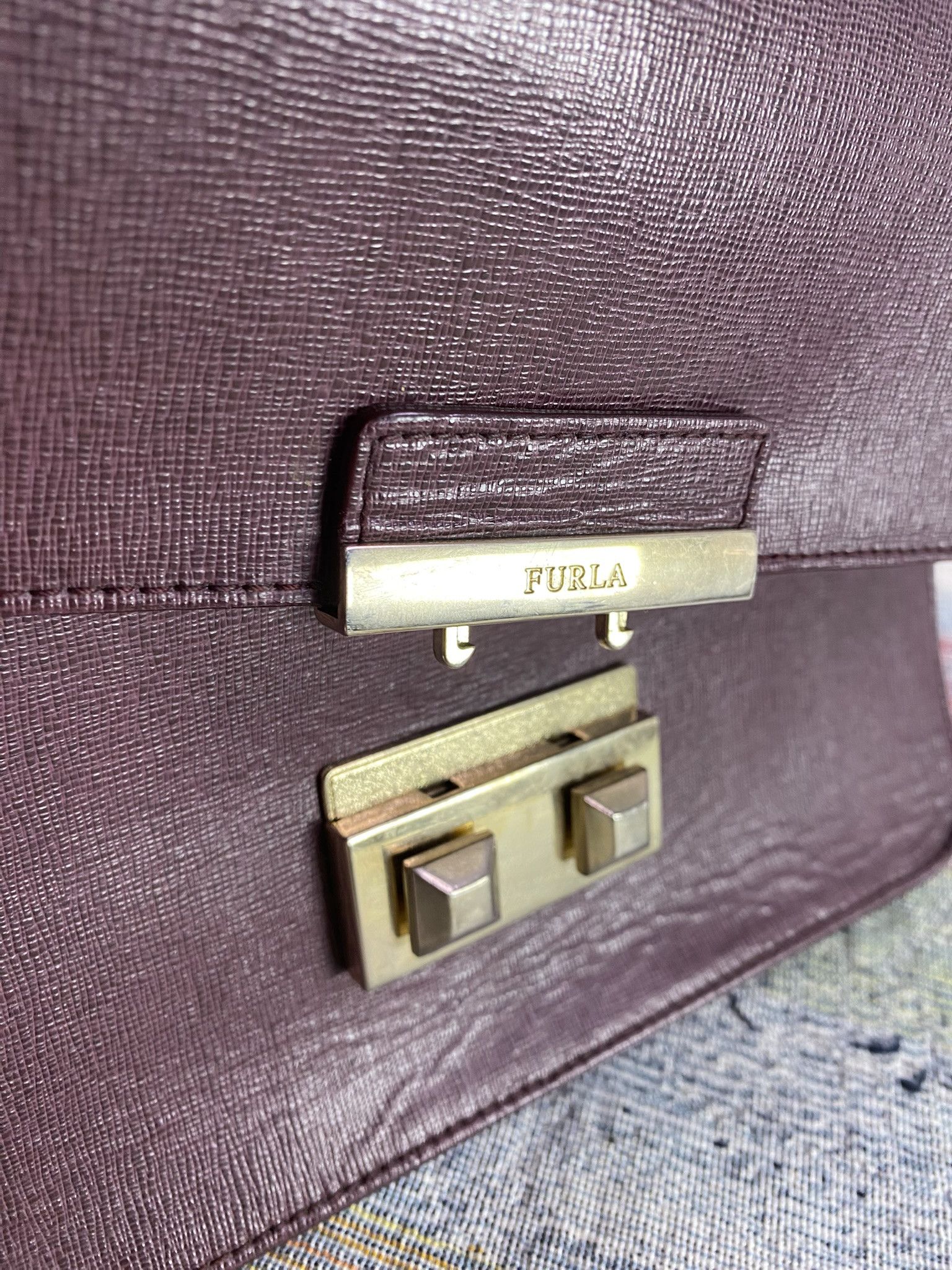 Furla FURLA Metropolis M Burgundy Leather Top Handle Bag Size ONE SIZE - 4 Thumbnail