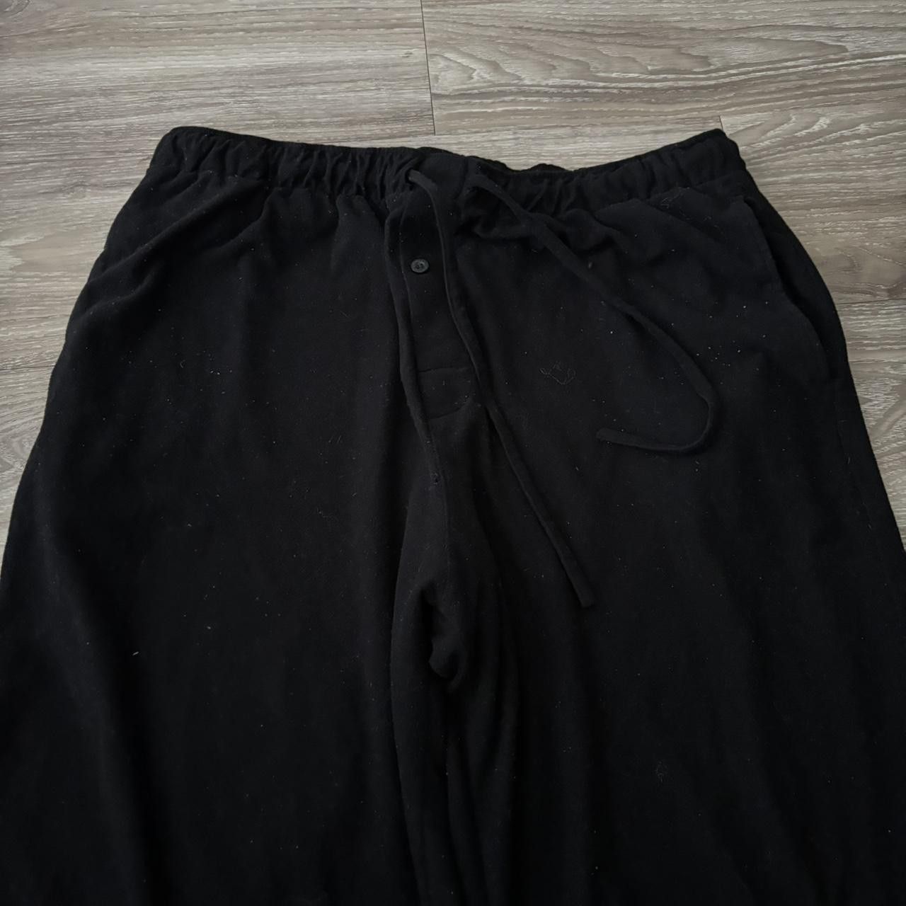 Vintage Crazy Vintage Y2K/2000s Baggy Black Fleece Cozy Skater Sweatpants! Fits L Size US 36 / EU 52 - 3 Thumbnail