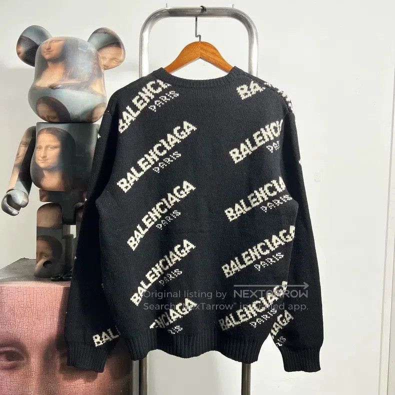 Balenciaga Balenciaga Logo Print Sweater. Size US M / EU 48-50 / 2 - 2 Thumbnail