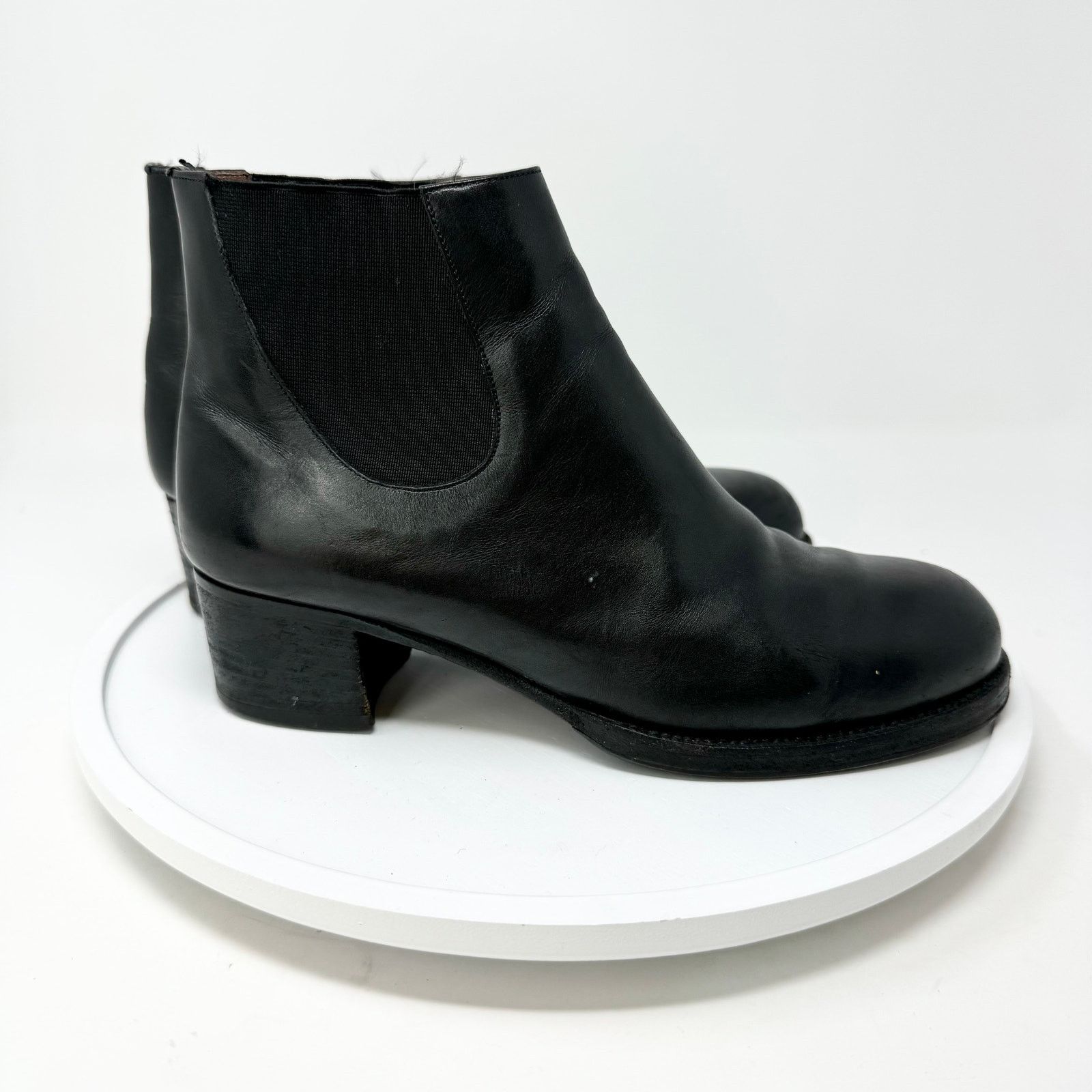 Other Fatte A Mano Leather Upper SlipOn Ankle Booties Sz 39/US 8.5 Size US 8.5 / IT 38.5 - 4 Thumbnail