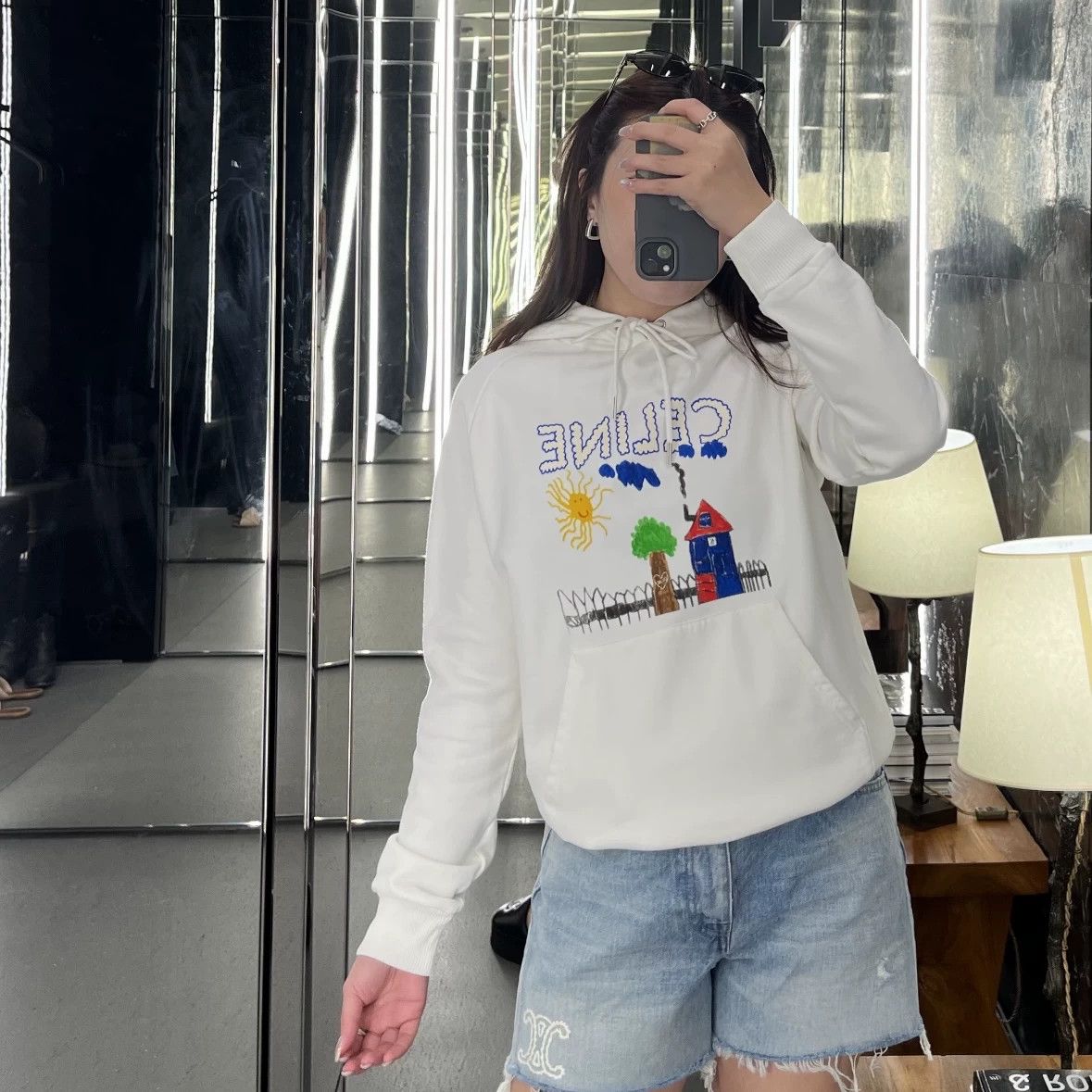 Celine Celine 25SS logo hoodie S cotton feb435 Size S / US 4 / IT 40 - 7 Thumbnail
