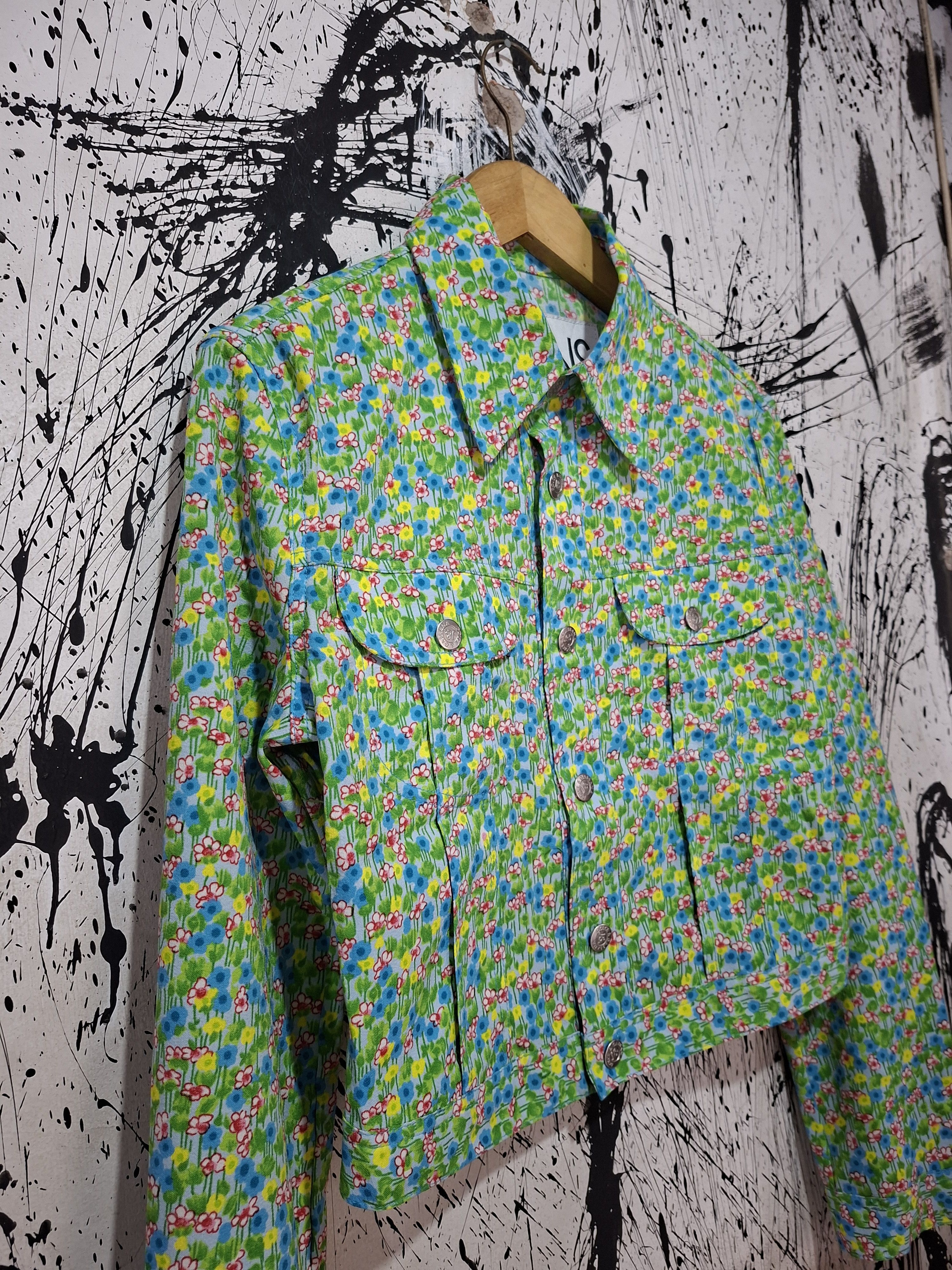 Dolce & Gabbana DOLCE & GABBANA SS 2003 FLORAL CROPPED TRUCKER JACKET Size S / US 4 / IT 40 - 2 Thumbnail