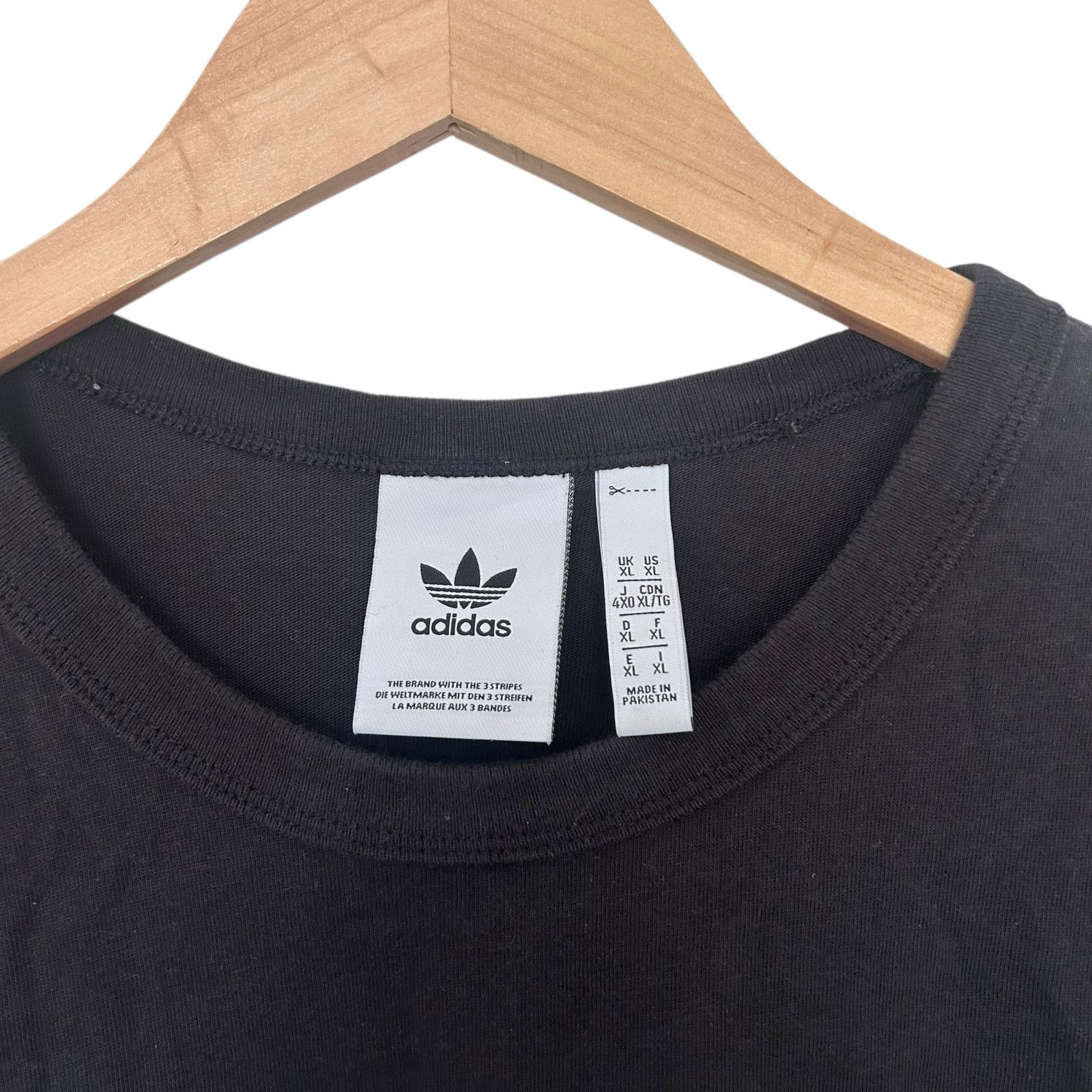 Adidas Adidas Black Spell Out Short Sleeve T Shirt Sz XL Size US XL / EU 56 / 4 - 2 Thumbnail