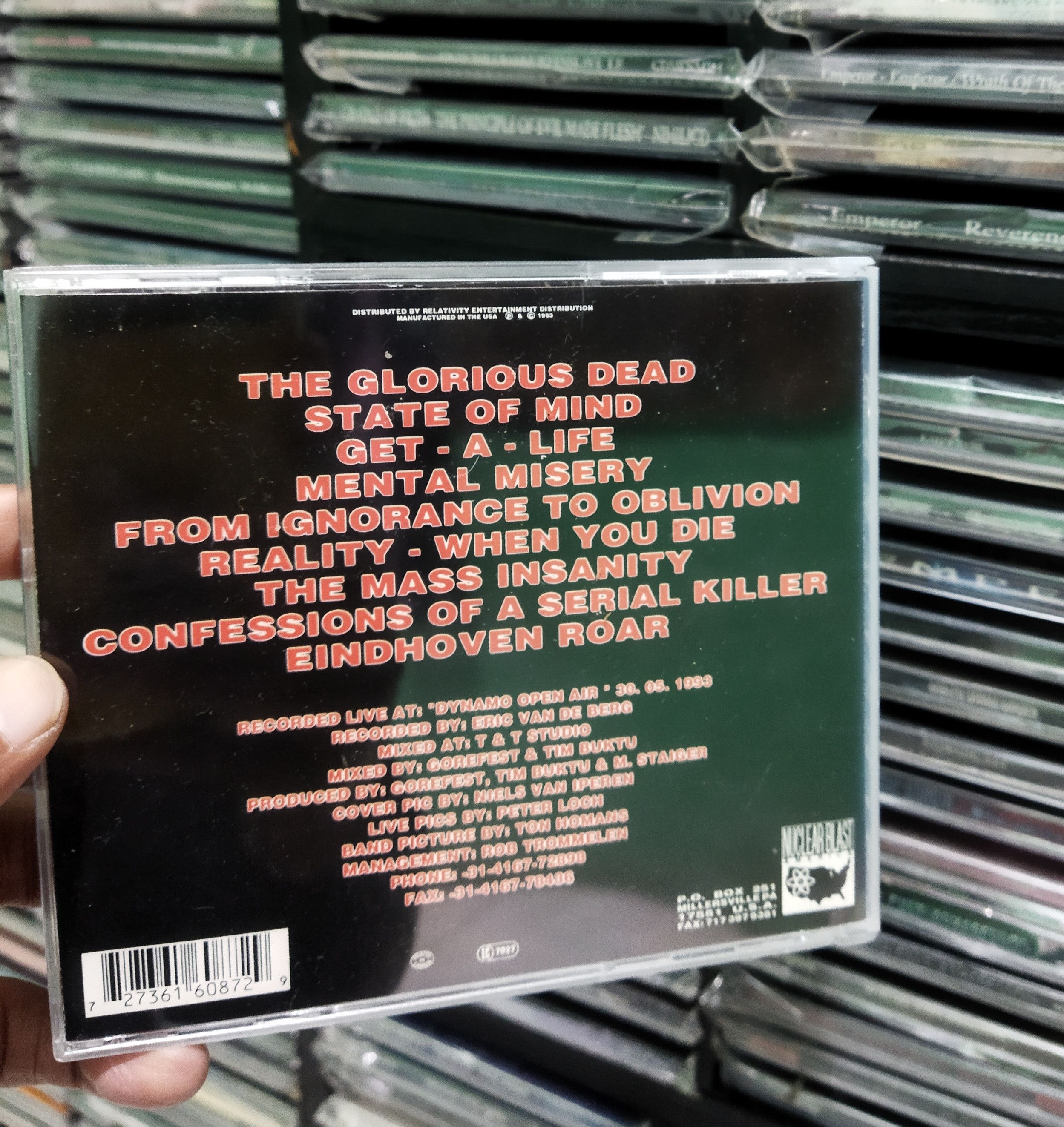 Vintage vintage og GOREFEST - the eindhoven insanity - CD Size ONE SIZE - 3 Thumbnail