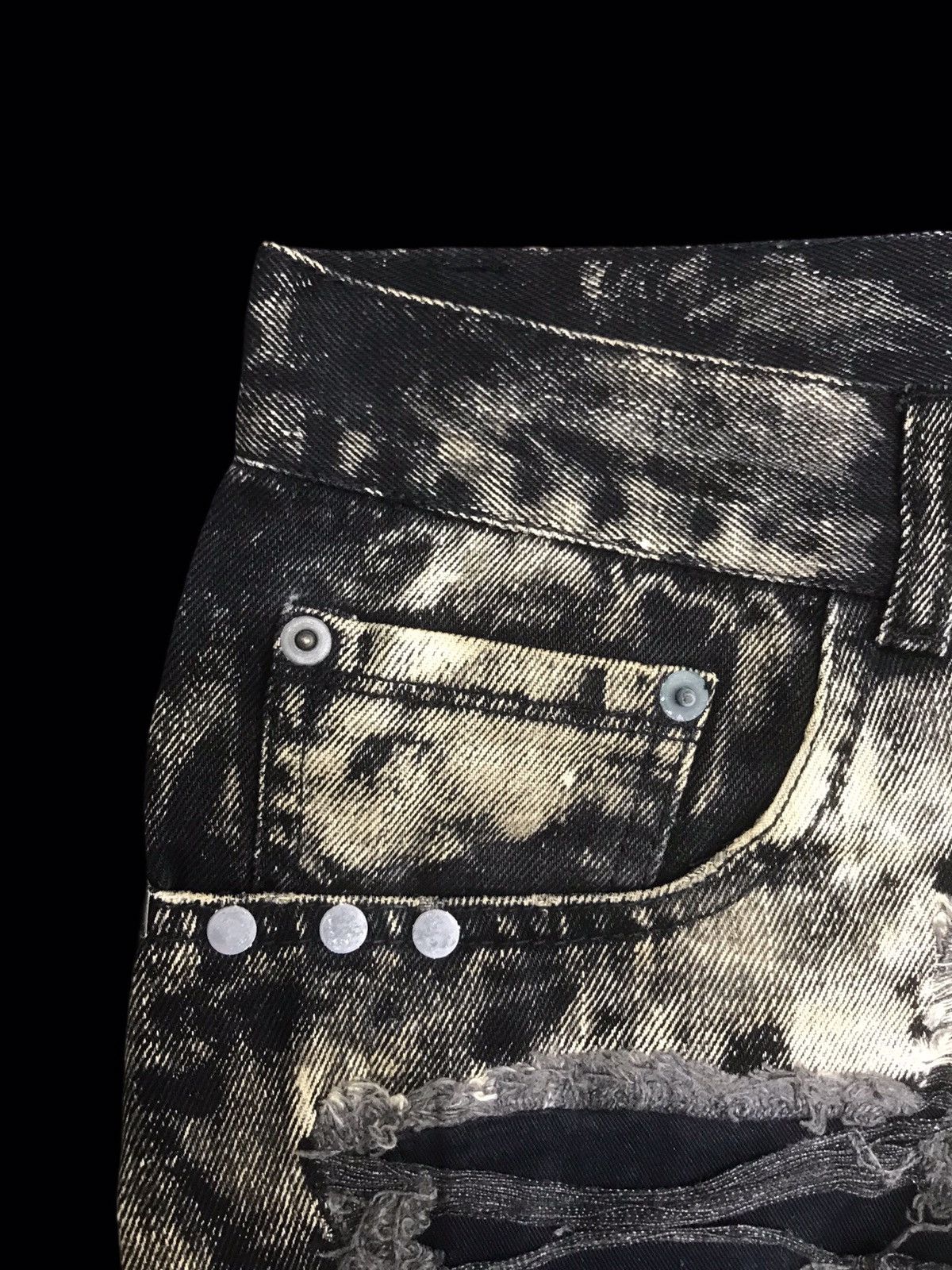 Japanese Brand 💥PUNK💥SEX POT REVENGE Japan Heavy Distressed Denim F206 Size US 35 - 9 Thumbnail