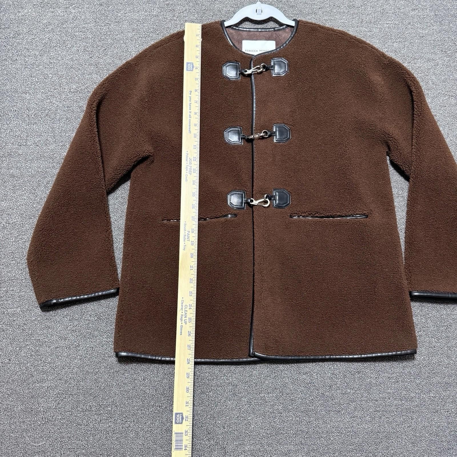 Other NWT Rebecca Minkoff Chocolate Shearling Toggle Jacket Small Size S / US 4 / IT 40 - 7 Thumbnail