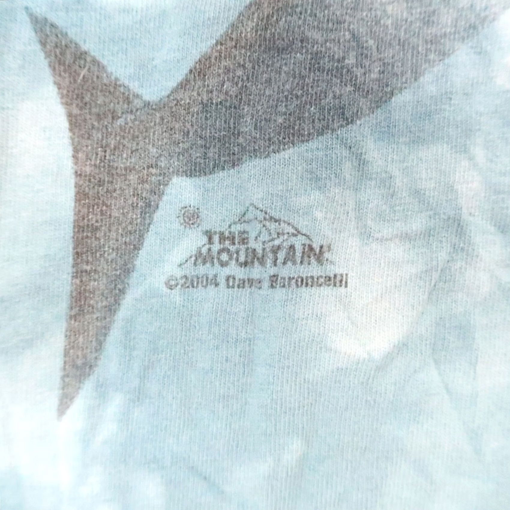 The Mountain VINTAGE The Mountain Shark Shirt XL Men Blue Short Sleeve Crew Neck 100% Cotton Thrashed 2004 Size US 36 / EU 52 - 3 Thumbnail