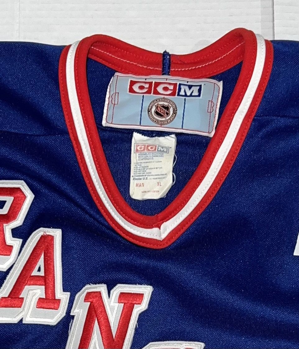 Ccm Vintage New York Rangers Brian Leetch Jersey Ccm 90s Xl Size US XL / EU 56 / 4 - 5 Thumbnail