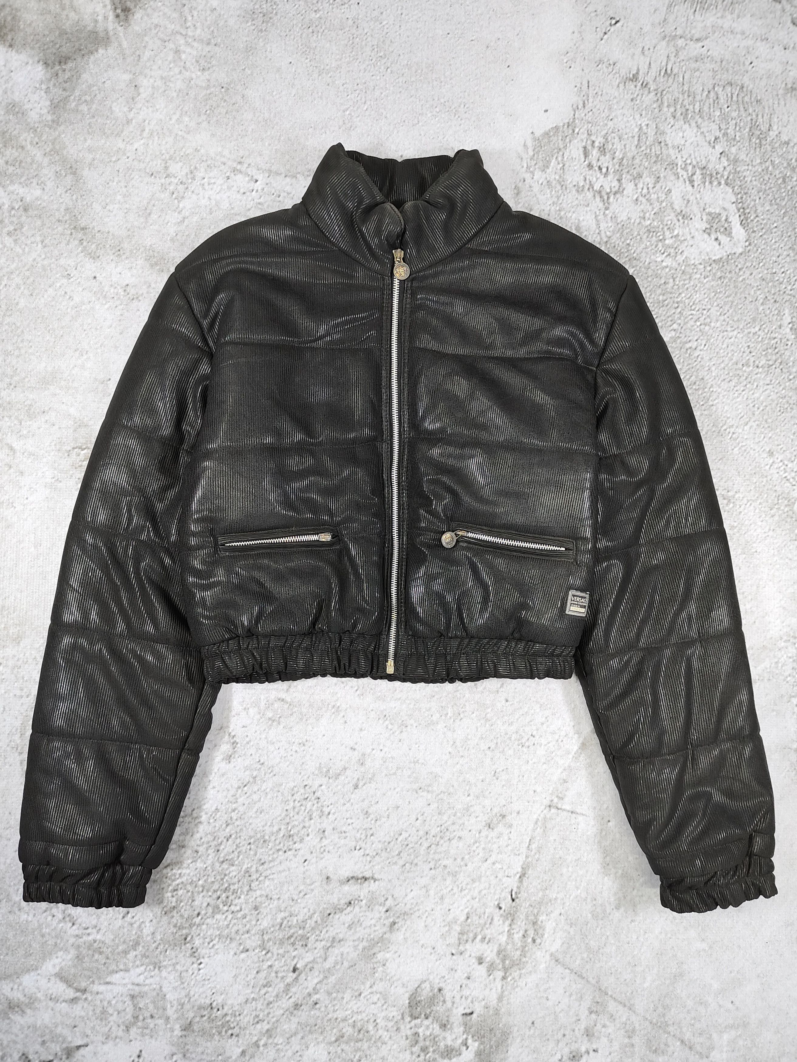 Versace Jeans Couture 90s Versace JC- Archive Ribbed Puffer Style Cropped Jacket Size US M / EU 48-50 / 2 - 1 Thumbnail