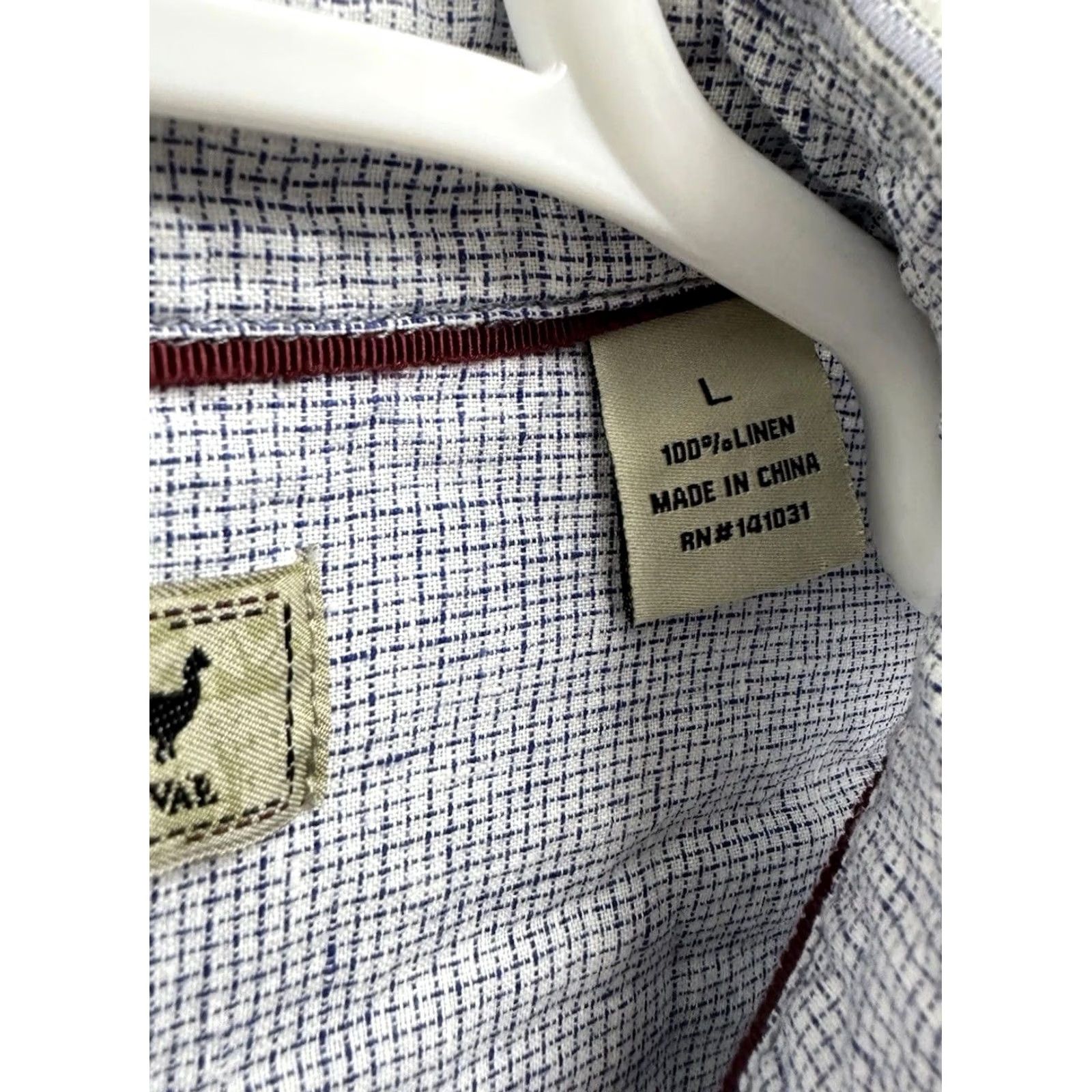 Vintage Zenfari 100% Linen Men’s Button-Up Long Sleeve Shirt L Gray Mens Size US L / EU 52-54 / 3 - 4 Thumbnail