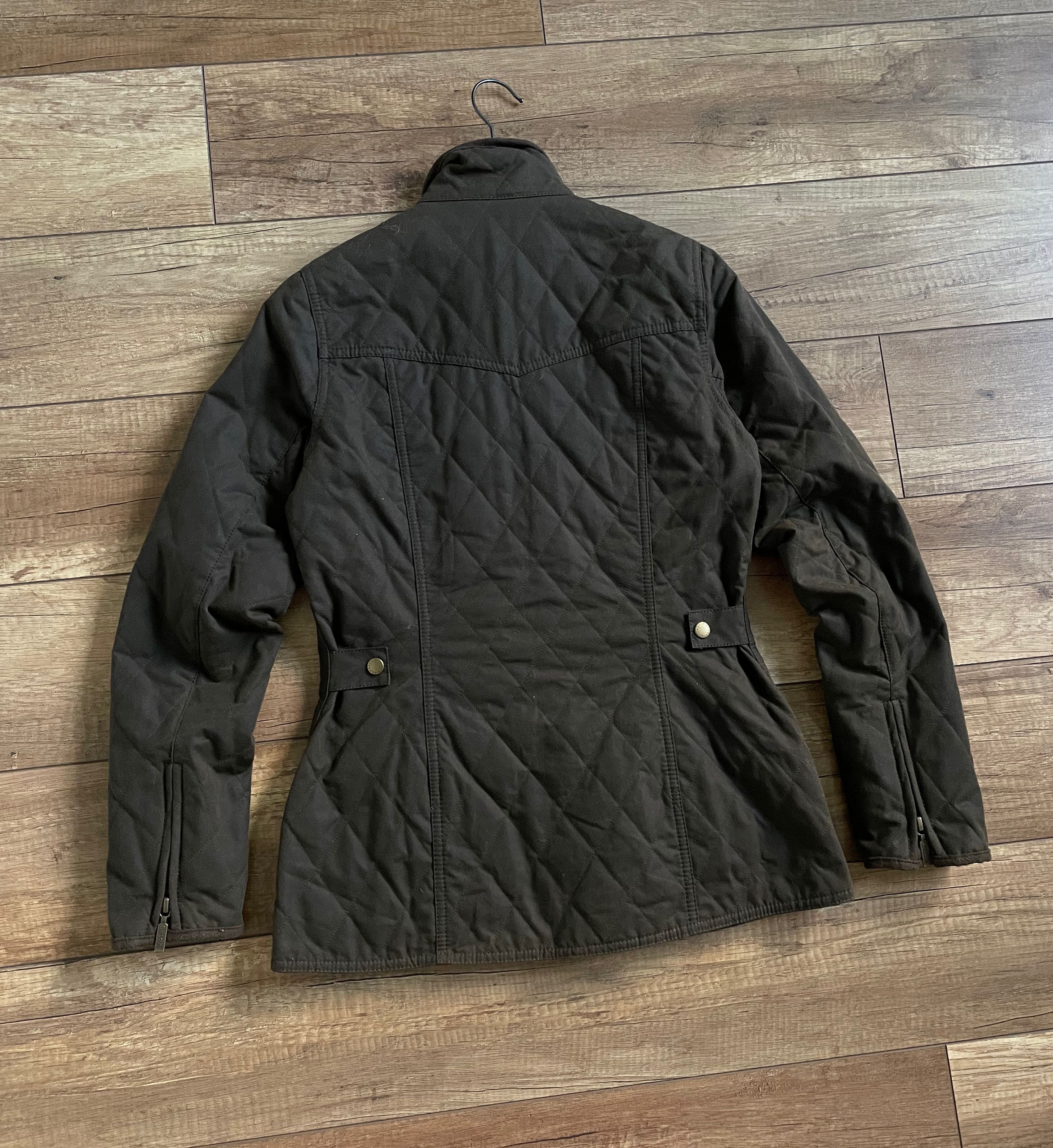 Barbour Barbour Womens Quilted Utility Waxed Olive Jacket Coat Size S / US 4 / IT 40 - 3 Thumbnail