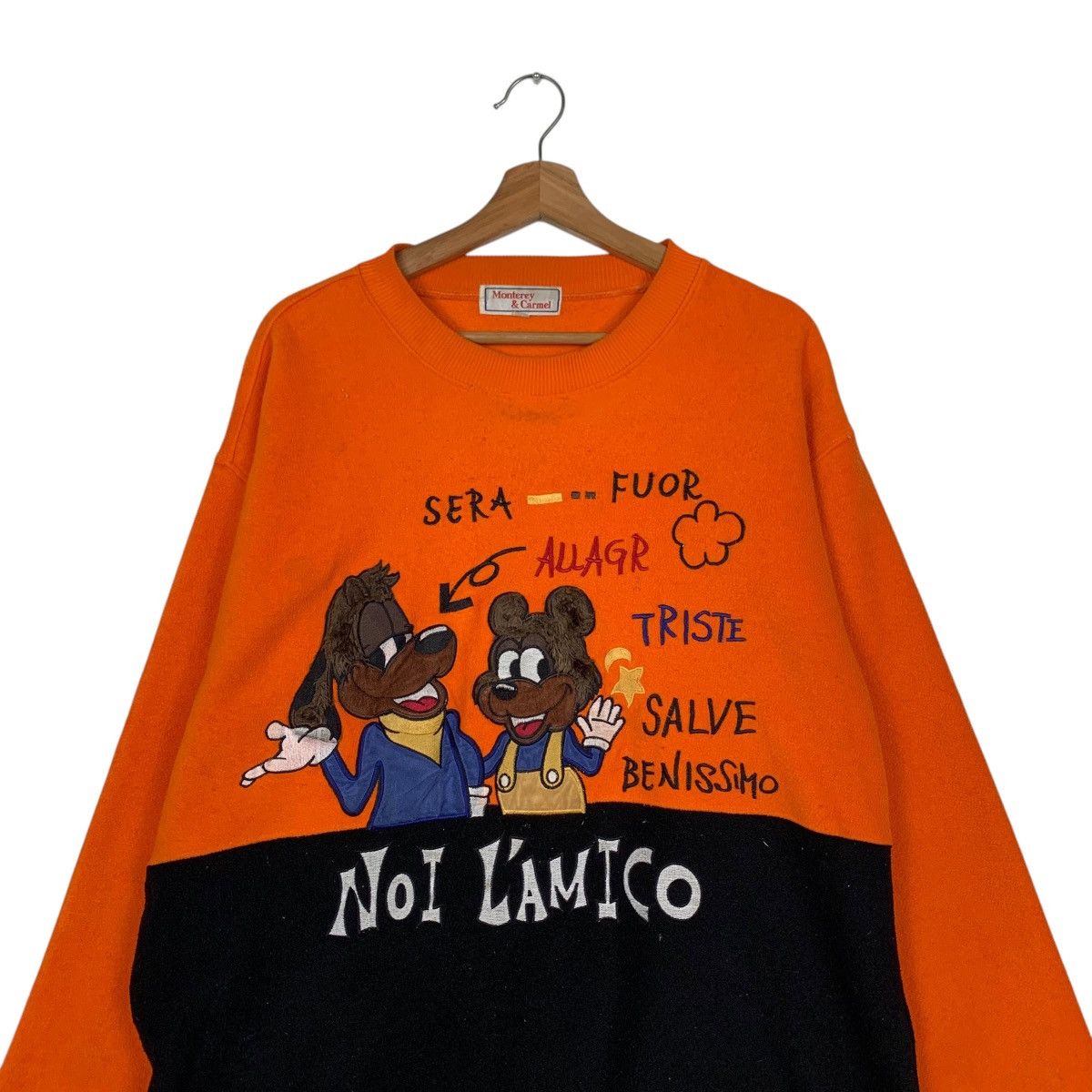 Japanese Brand MONTERY & CARMEL Embroidery Logo Pullover Fleece #2004-C87 Size US L / EU 52-54 / 3 - 2 Thumbnail